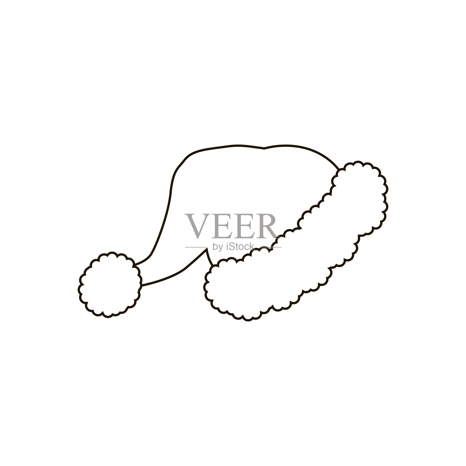 圣诞老人的帽子图标插画图片素材