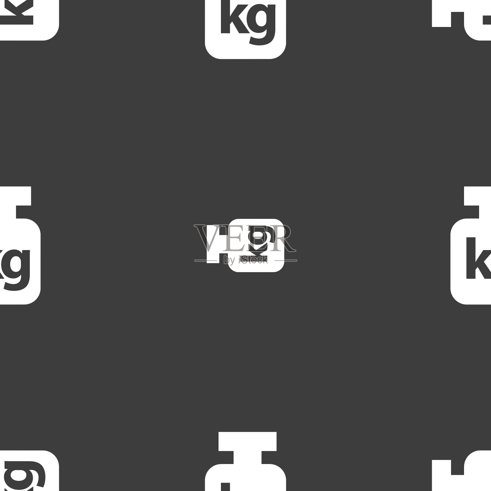 重量标志在灰色背景无缝模式插画图片素材