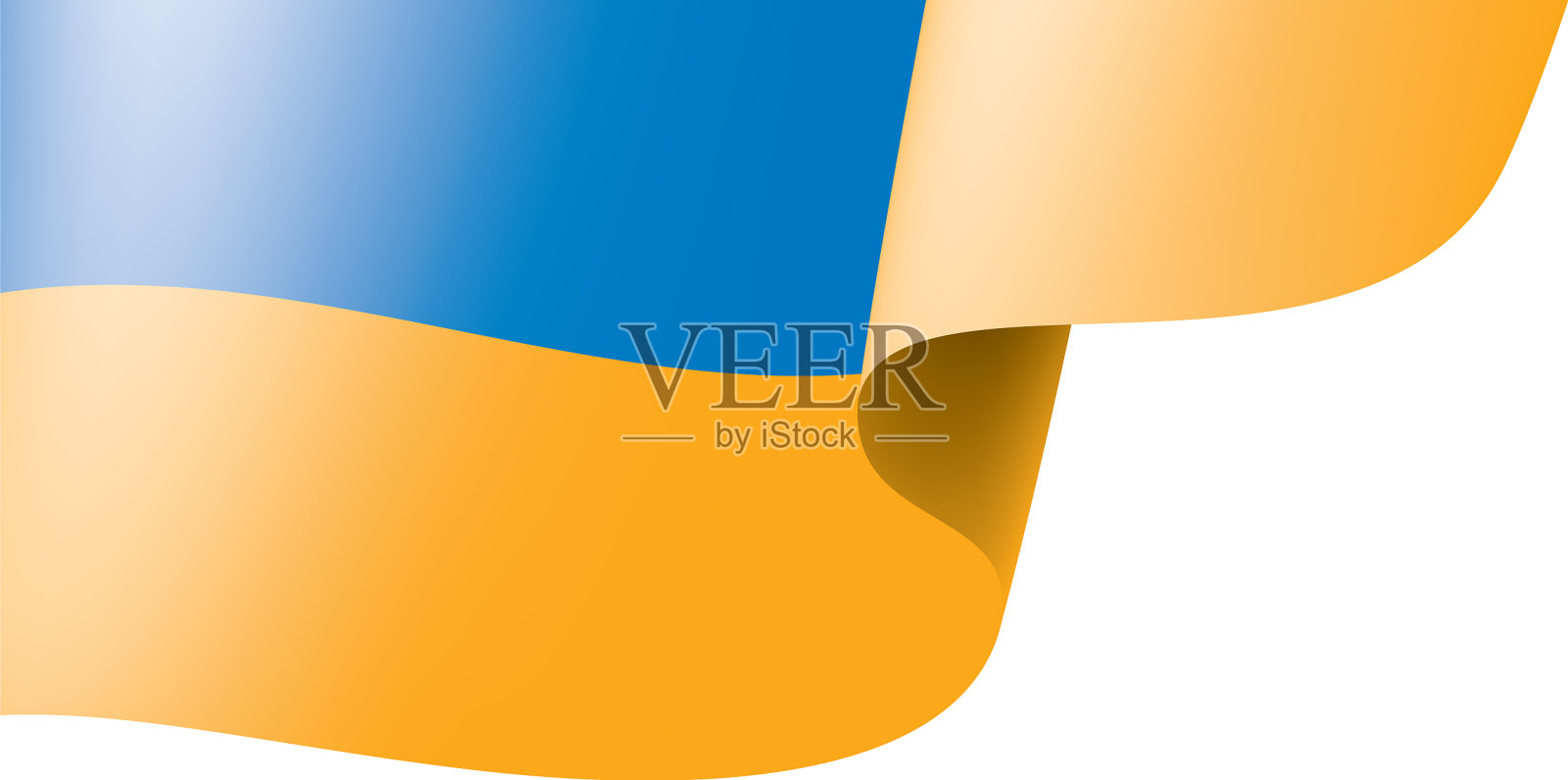 白色的乌克兰国旗插画图片素材