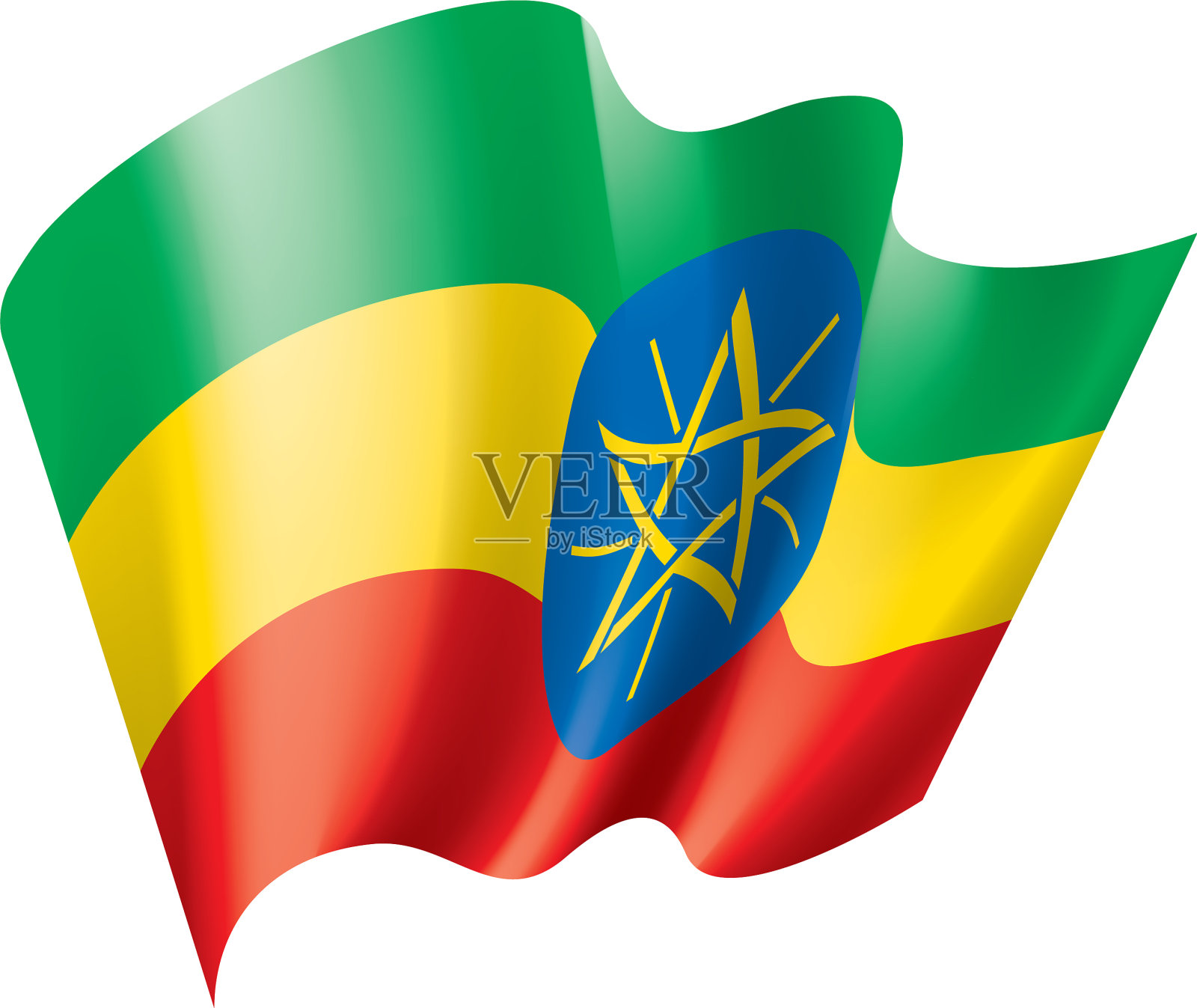 埃塞俄比亚国旗上的白色设计元素图片