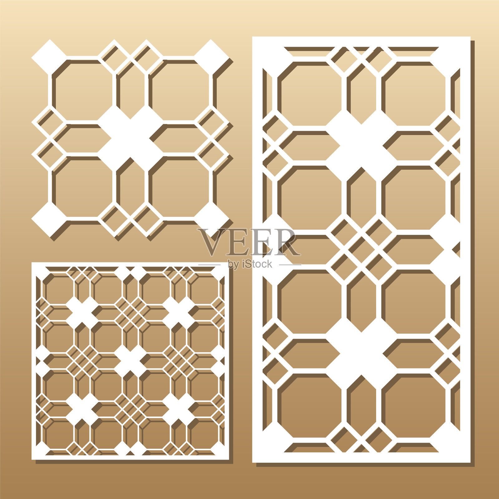 激光切割面板插画图片素材