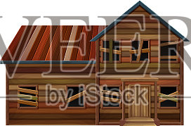 木头房子的条件很差设计元素图片