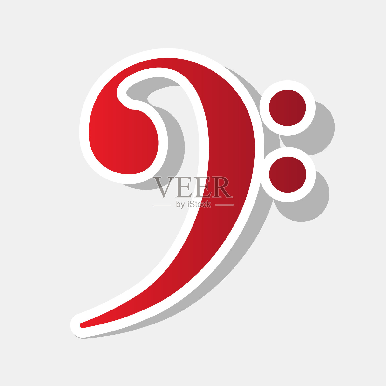 立方体标志新年的红色插画图片素材