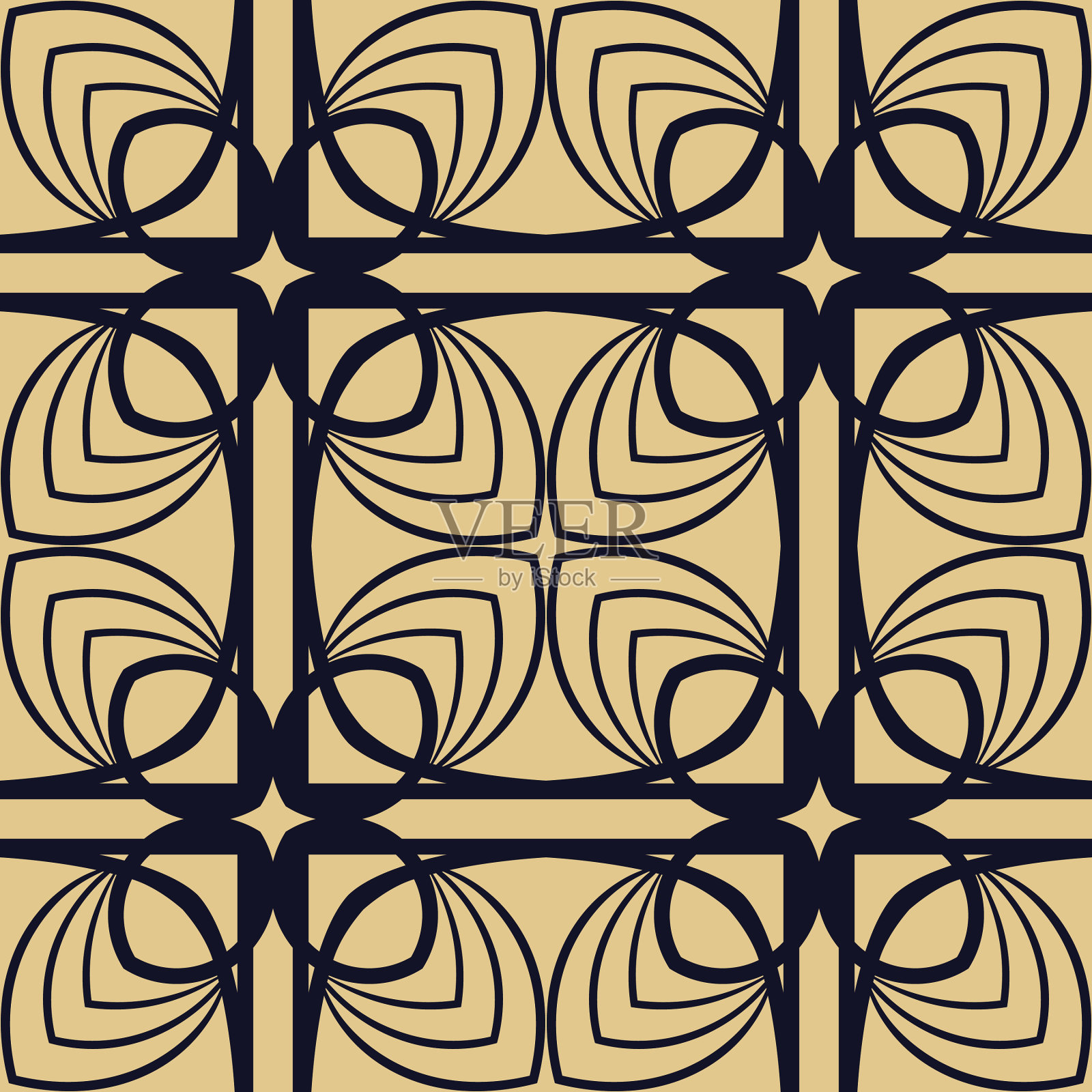 装饰艺术无缝图案插画图片素材