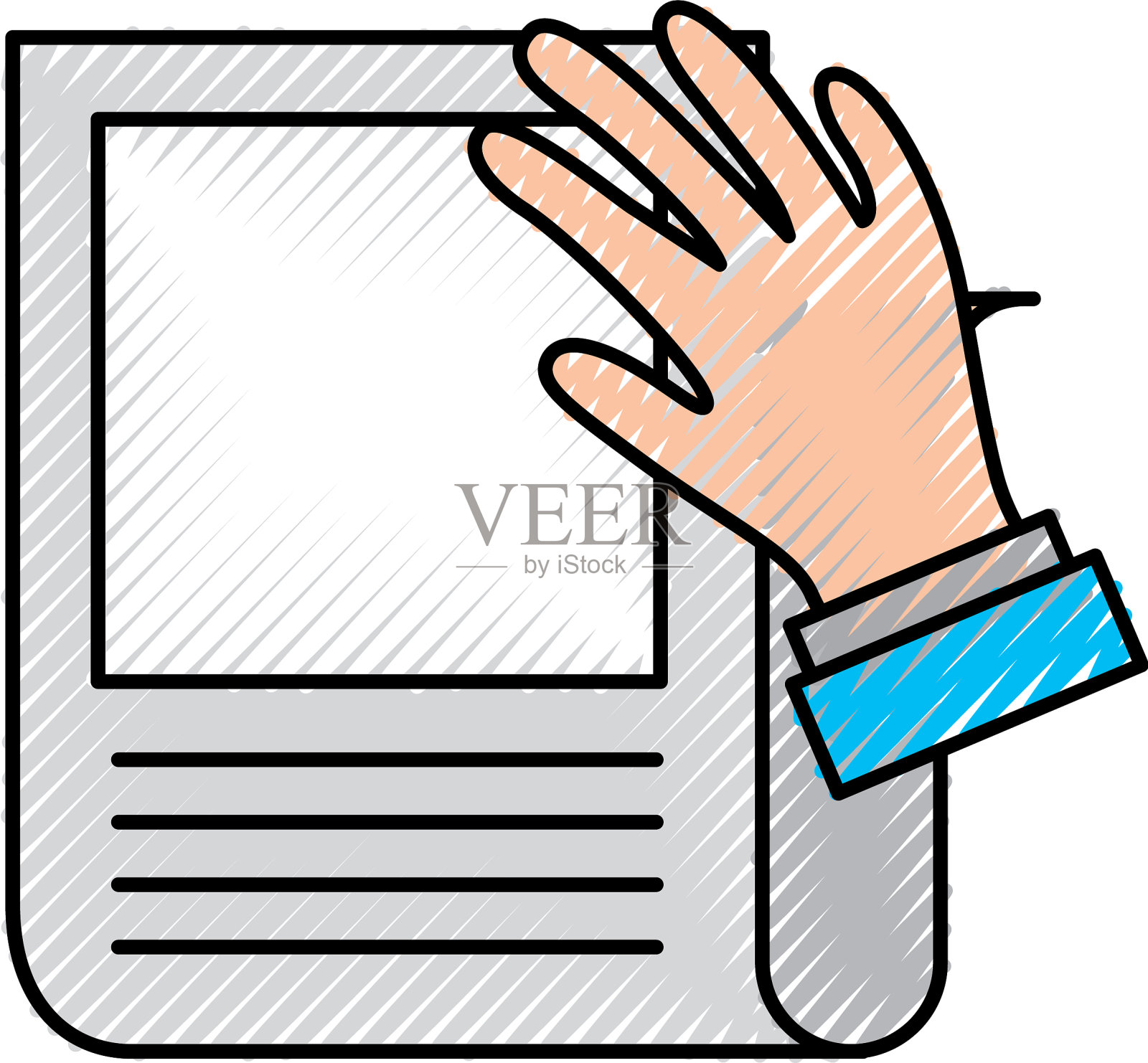 手工统计报告插画图片素材