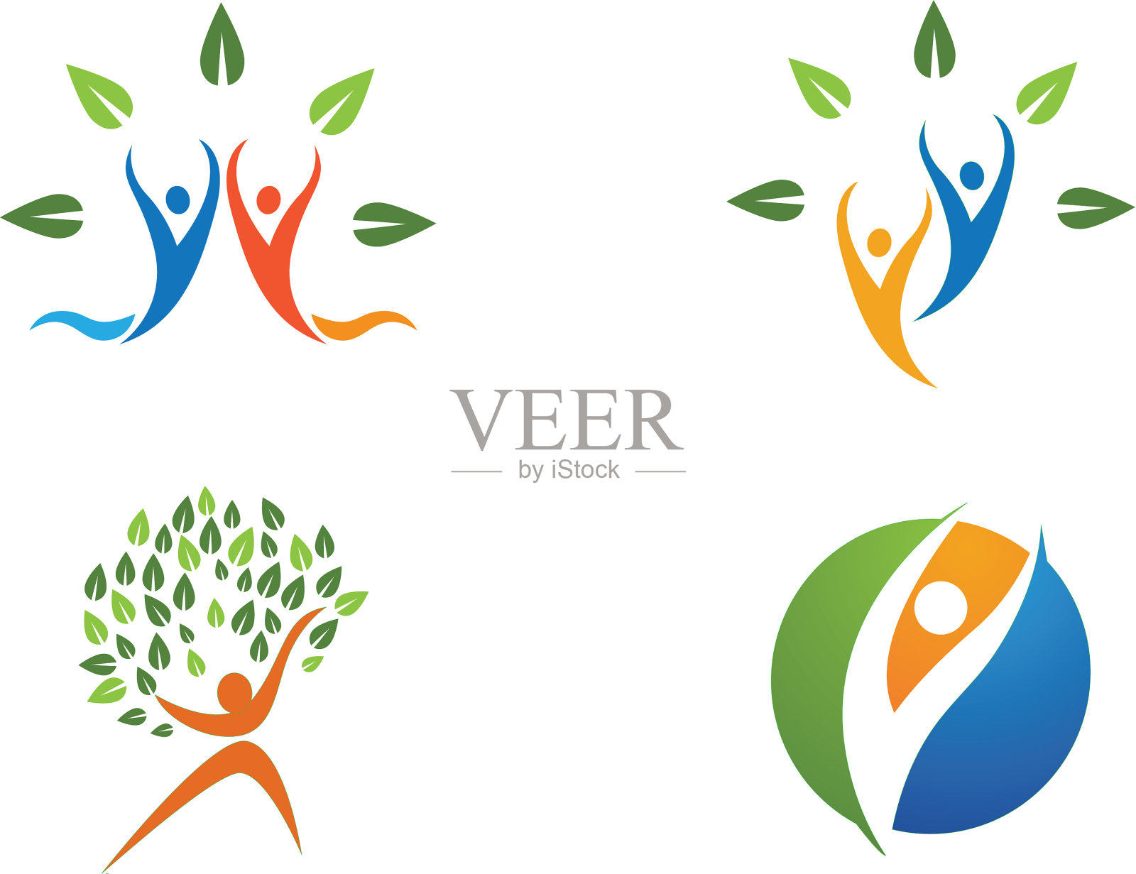 人性标志标志保健标志标志插画图片素材