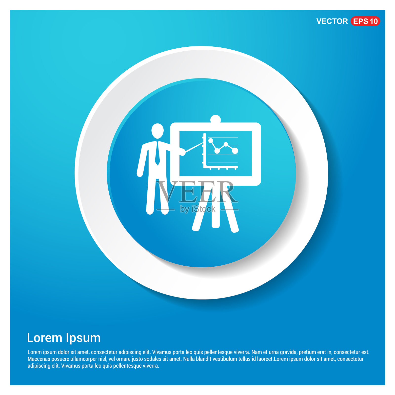 商人用不断增长的图形图标抽象插画图片素材