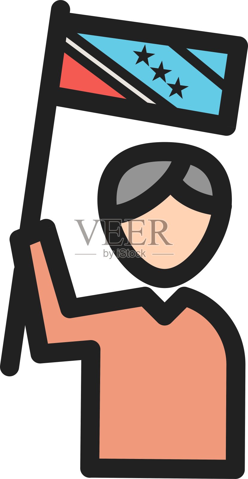 提高国旗插画图片素材