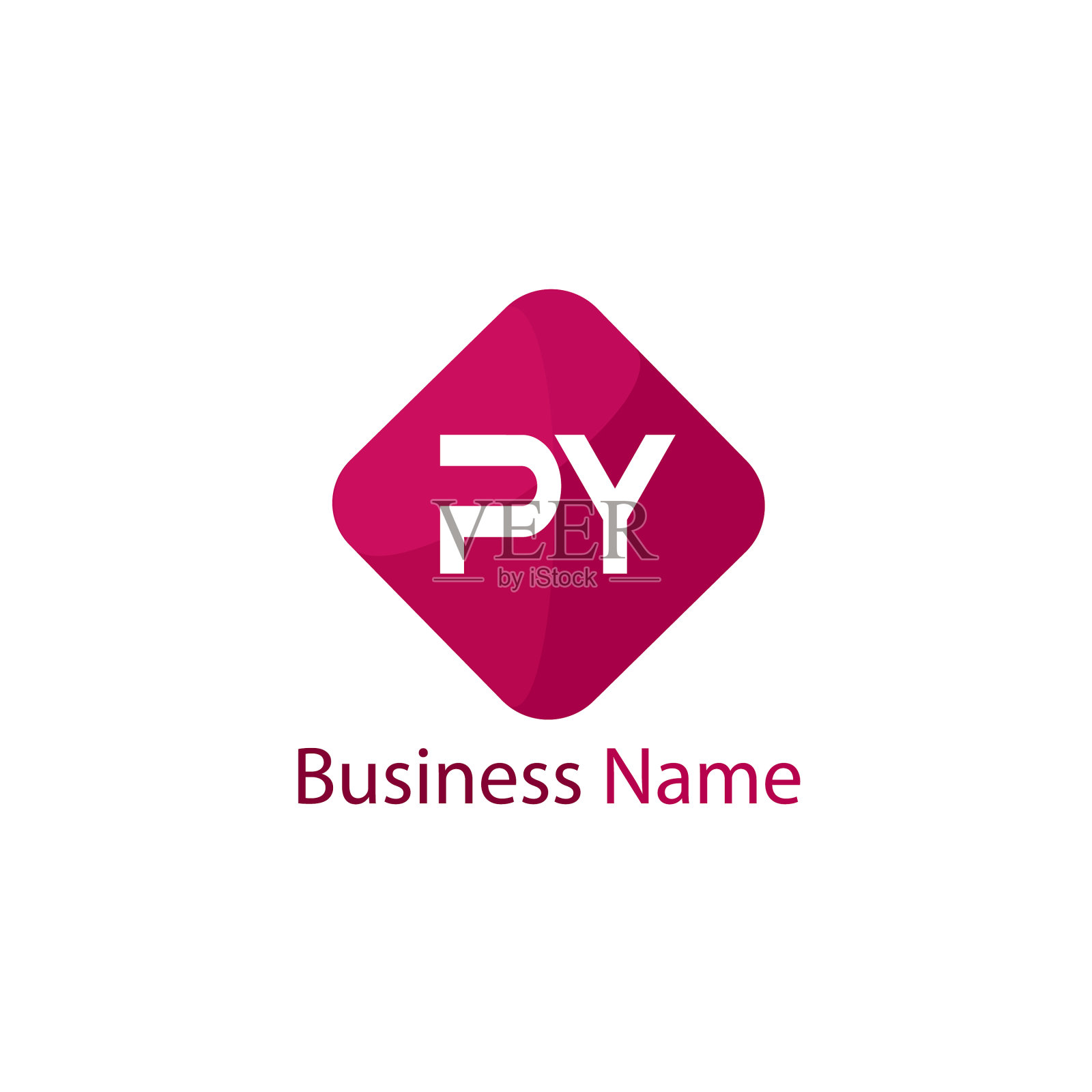 首字母py标志模板设计插画图片素材