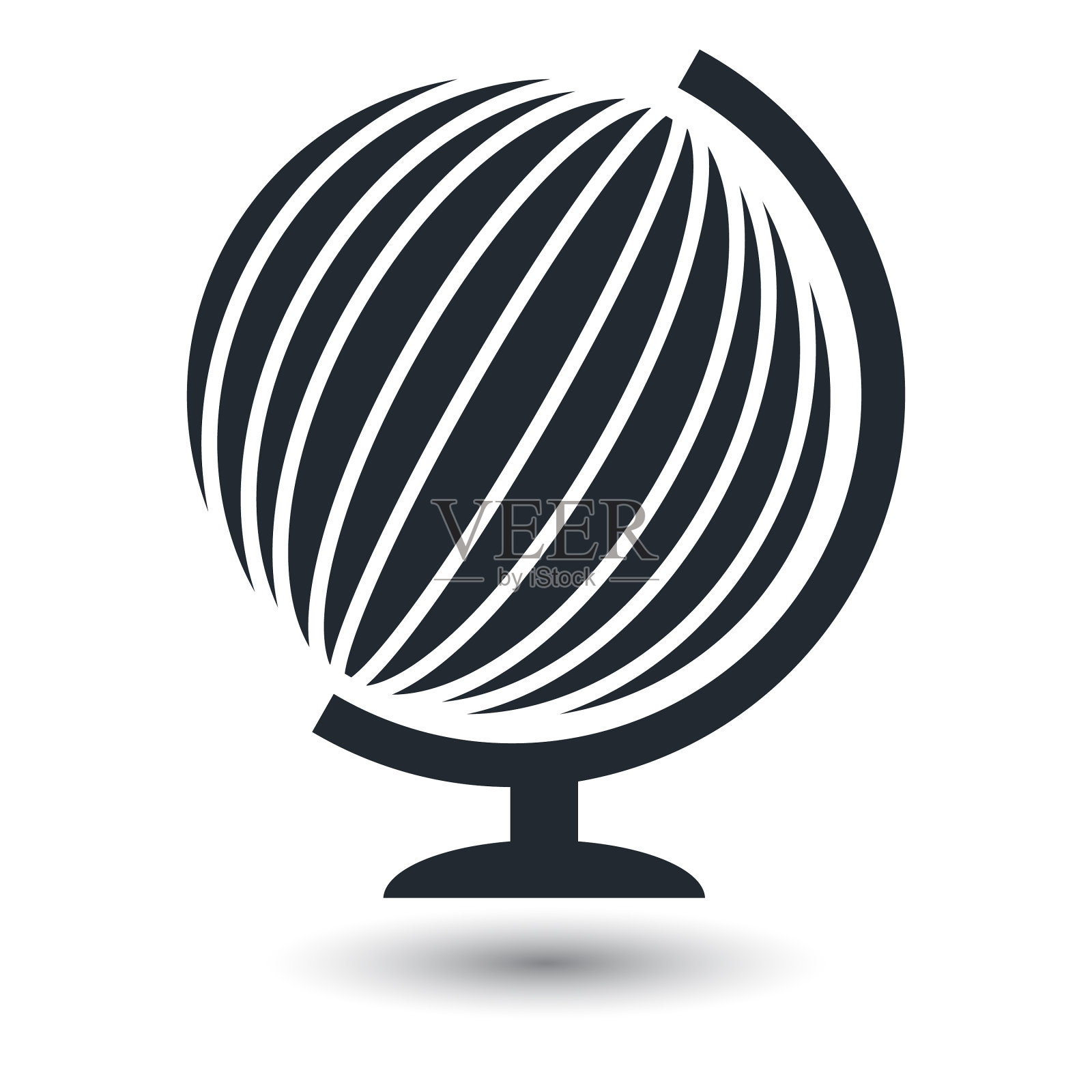 地球地球图标上的白色背景插画图片素材