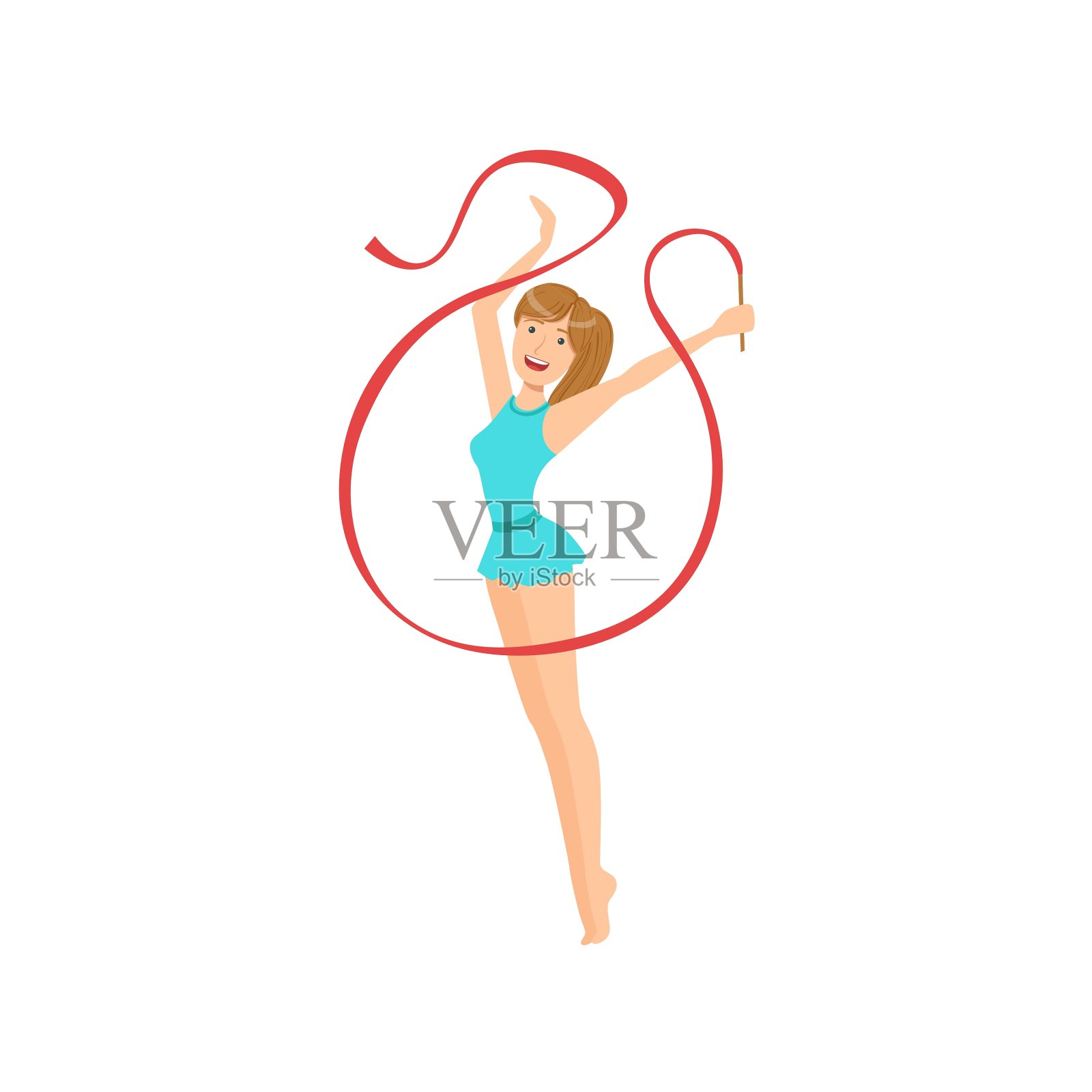 职业艺术体操女运动员设计元素图片