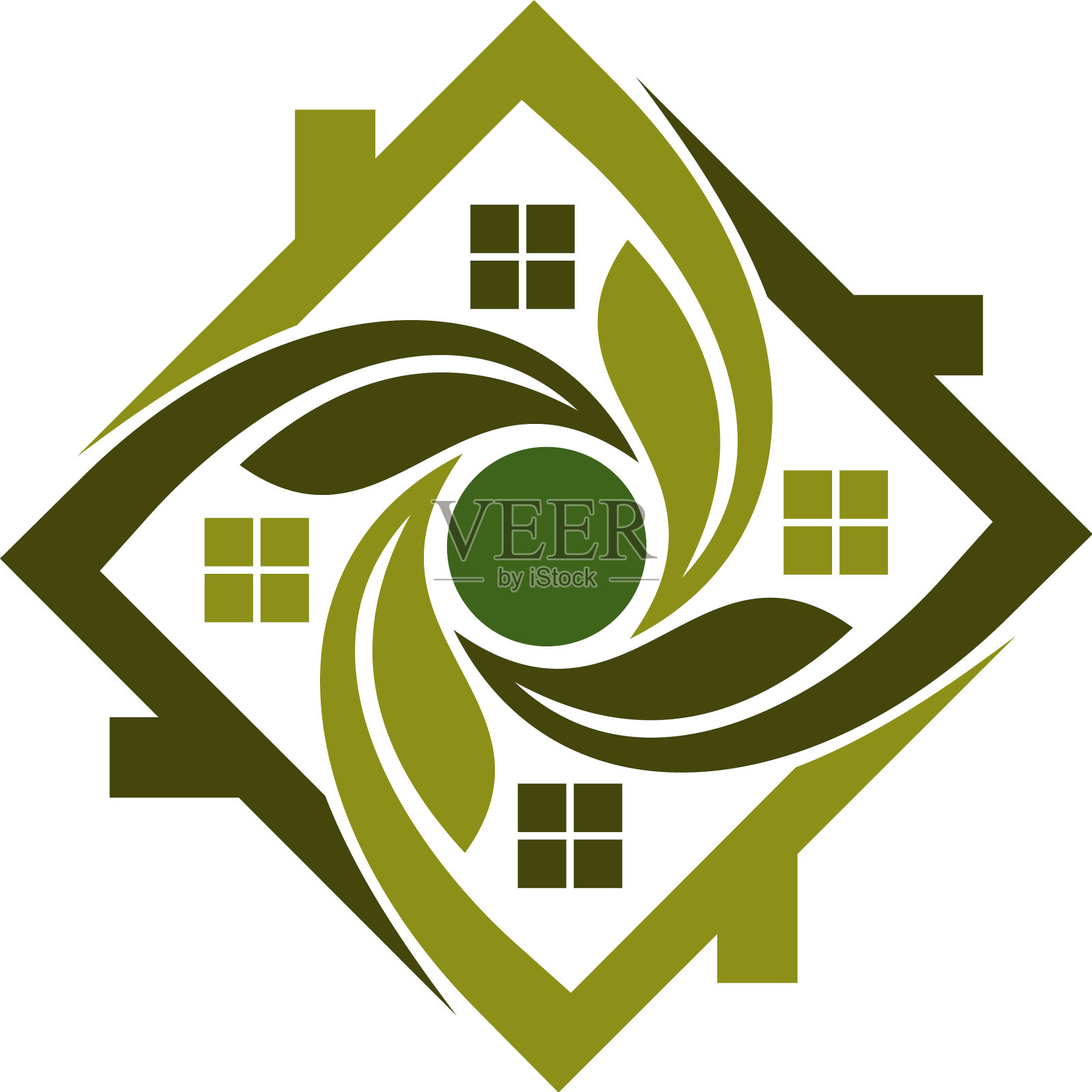 生态家居标识设计模板设计元素图片