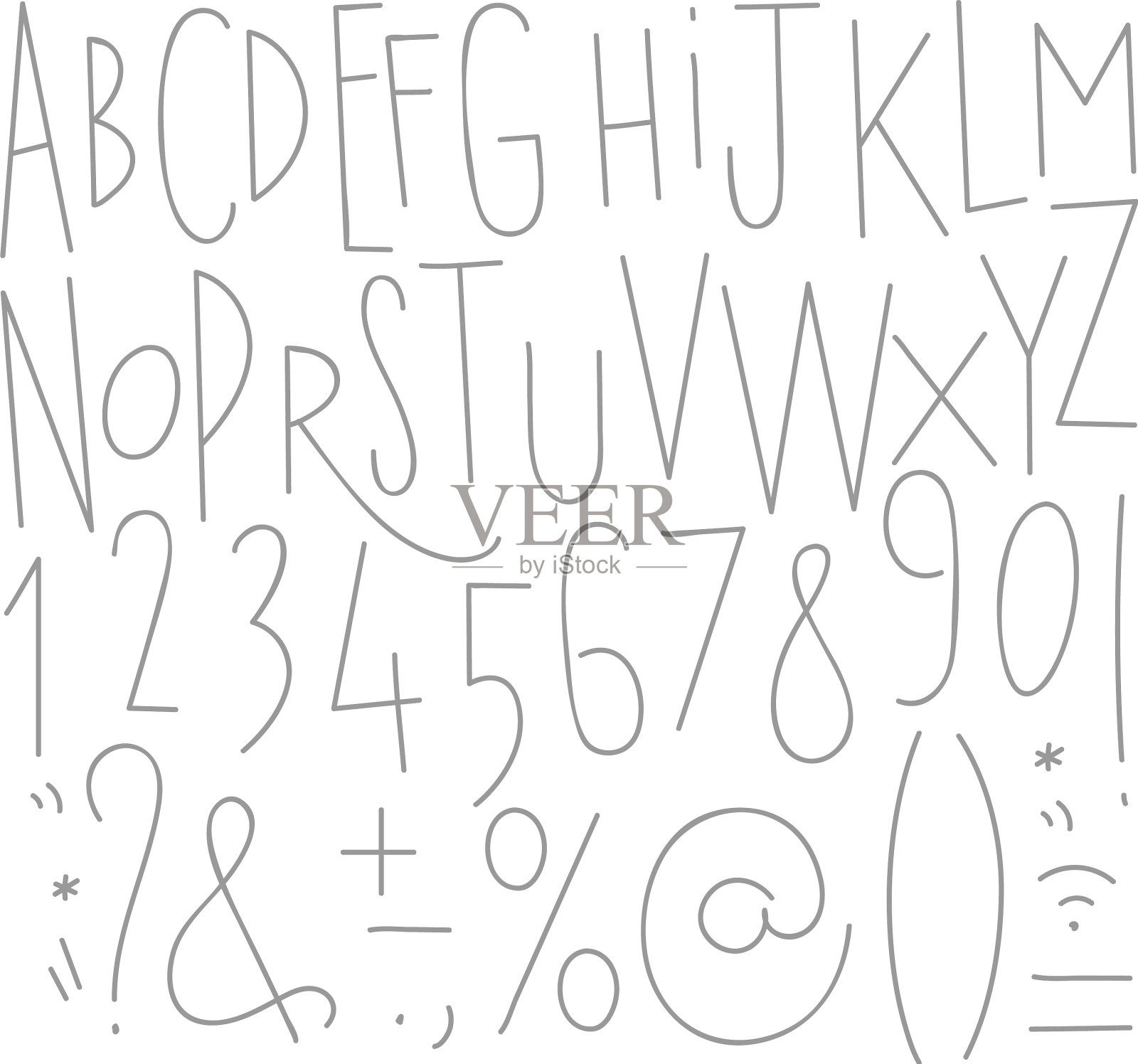 字母直线字体设计元素图片