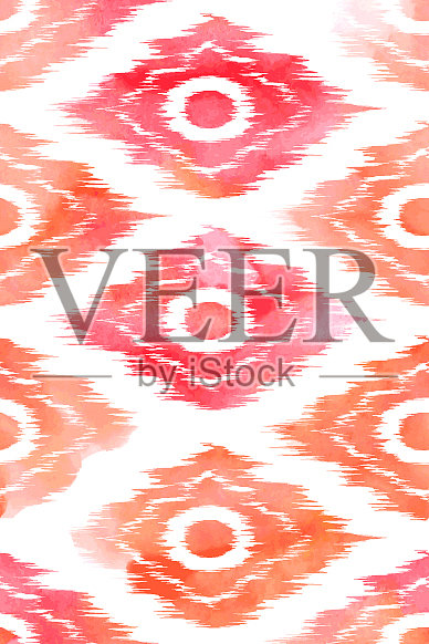 无缝伊卡特纺织图案插画图片素材