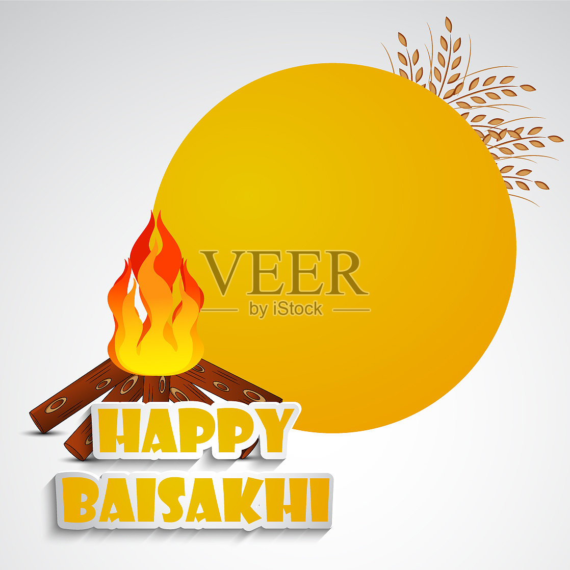 印度节日baisakhi插画图片素材