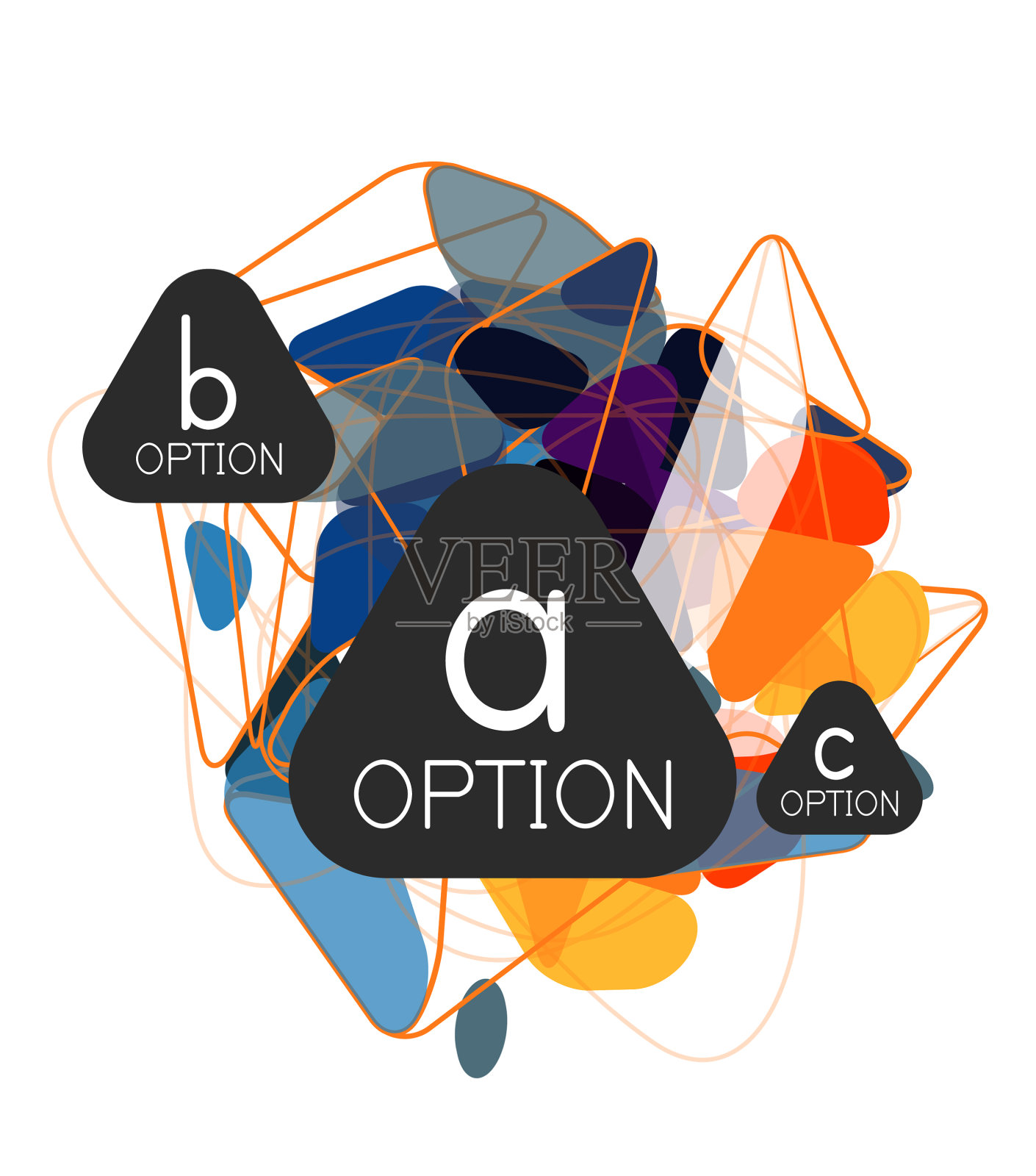 三角形的几何信息图插画图片素材