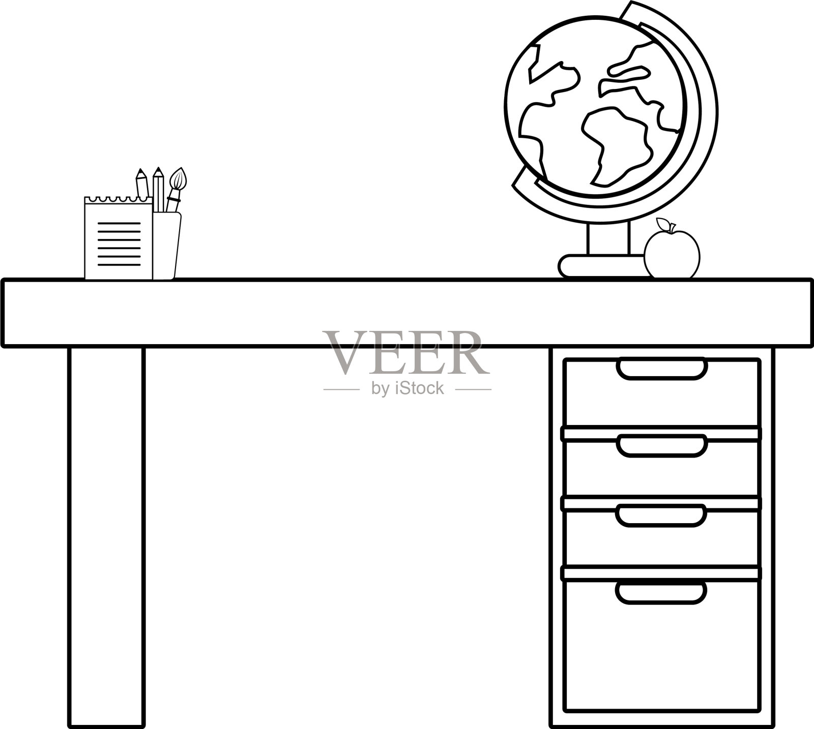 孤立的学校用品设计设计元素图片