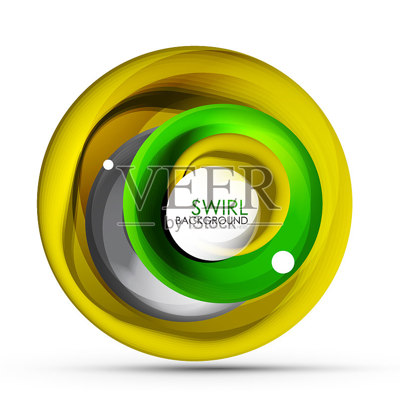 螺旋旋流线三维抽象设计元素图片