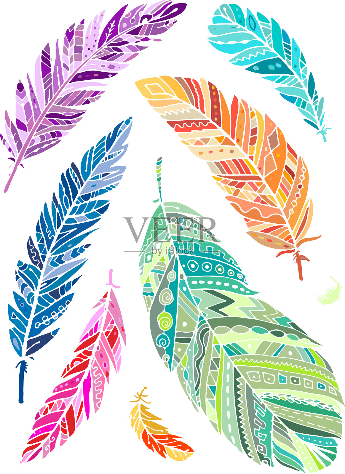 为您设计的羽毛系列设计元素图片