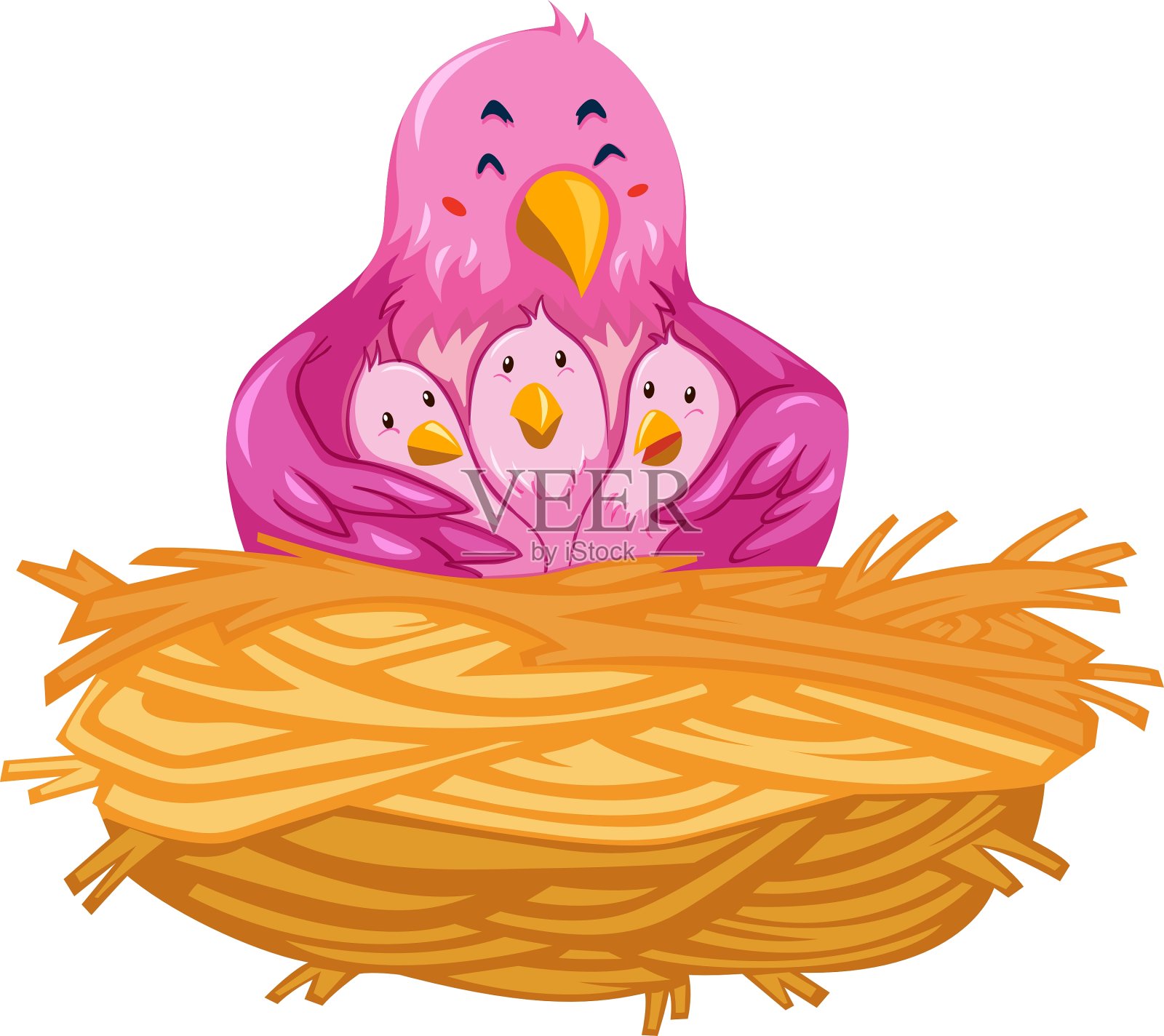 鸟住在巢里设计元素图片