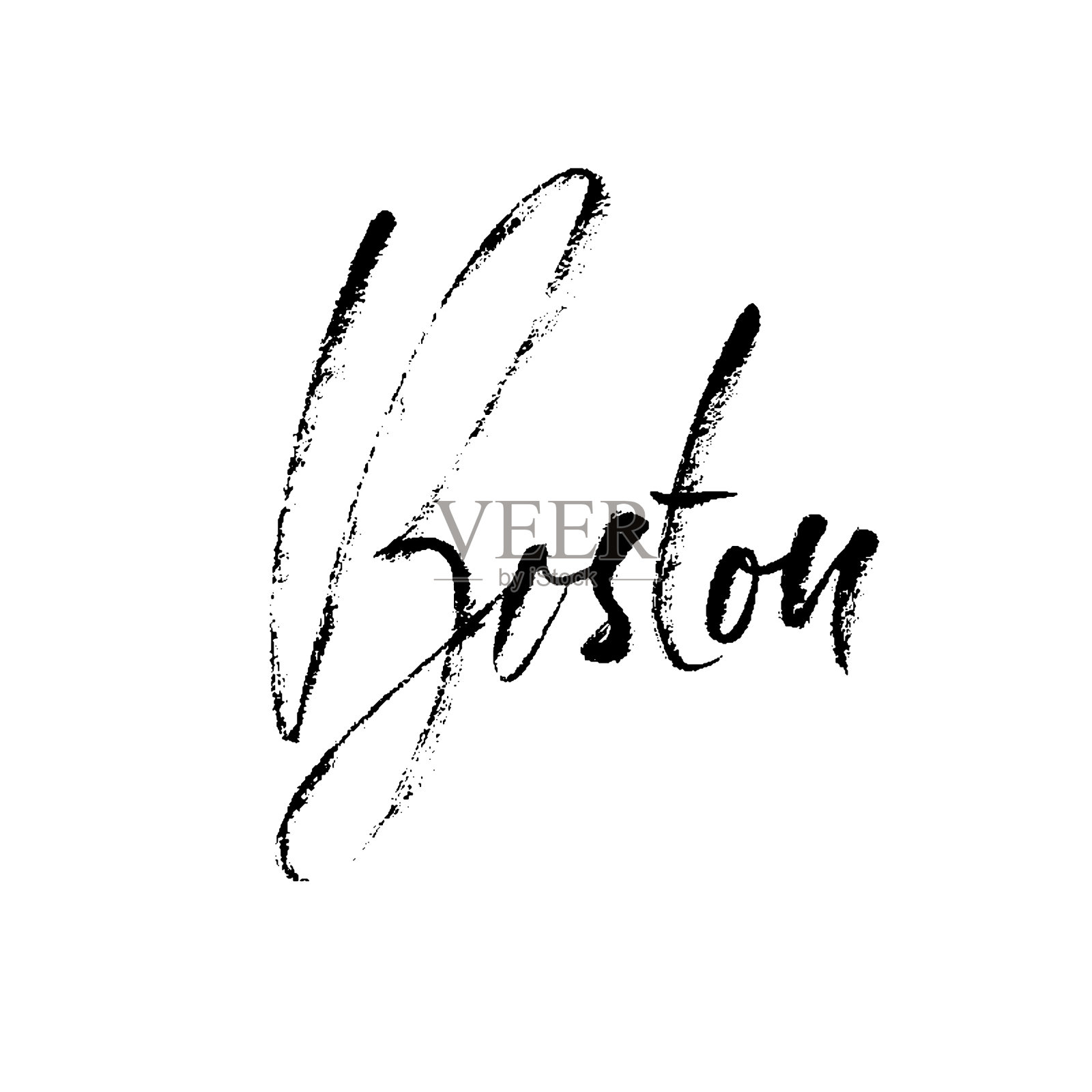 美国波士顿城市排版字体设计设计元素图片