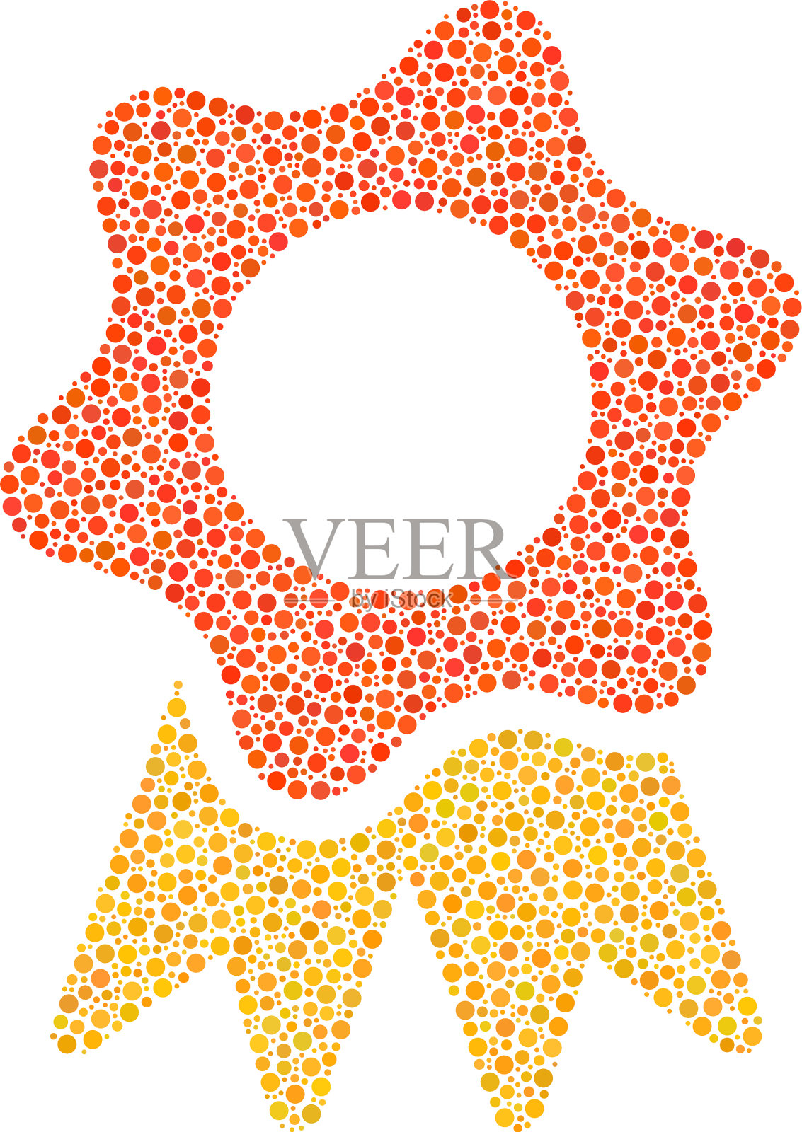 奖励小圈拼贴插画图片素材