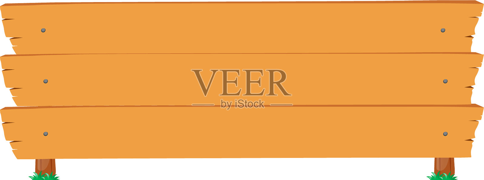 空白木板上的白色背景插画图片素材