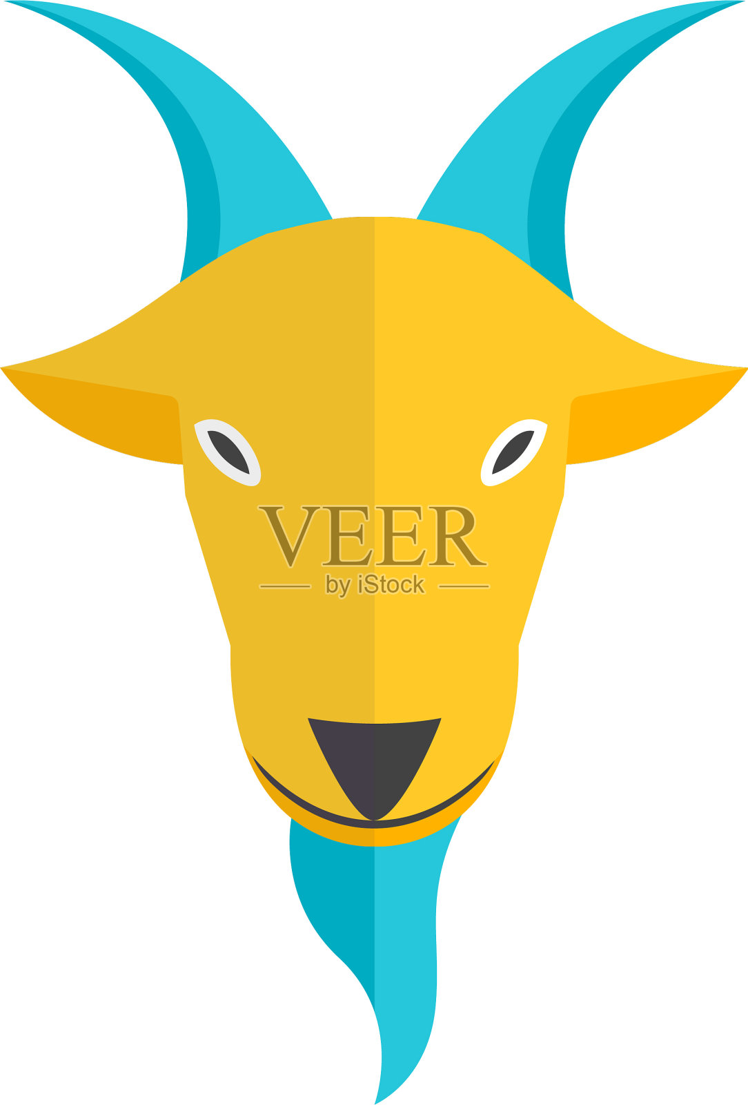 摩羯座插画图片素材