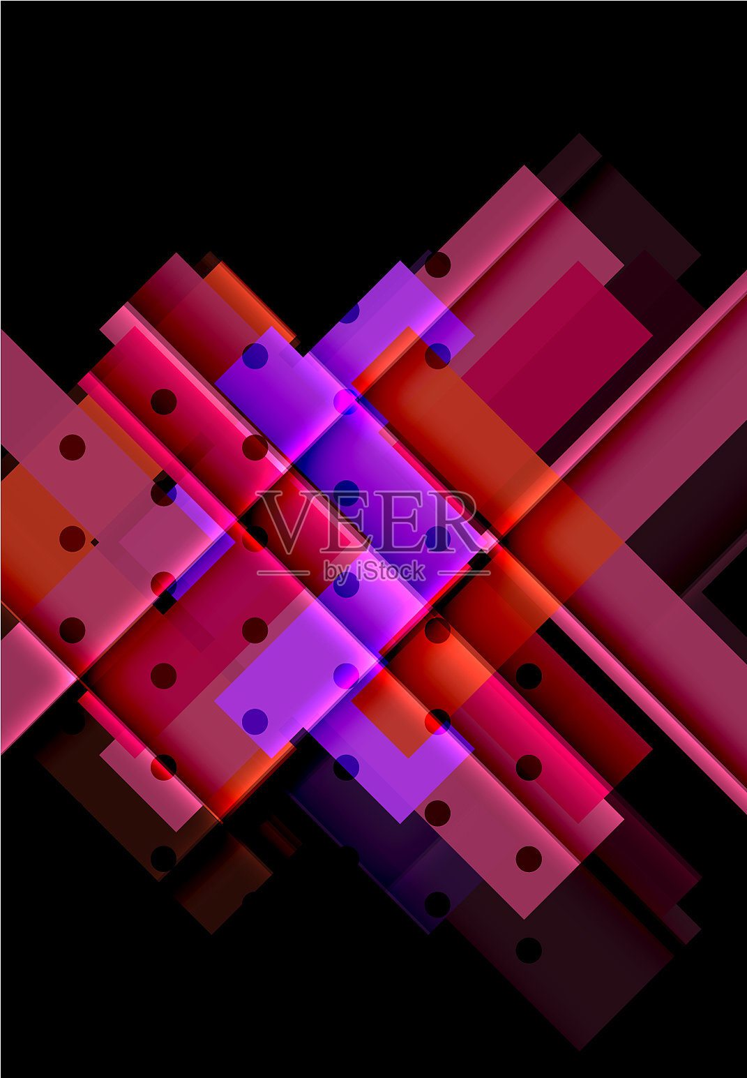 黑色背景上的彩色箭头插画图片素材