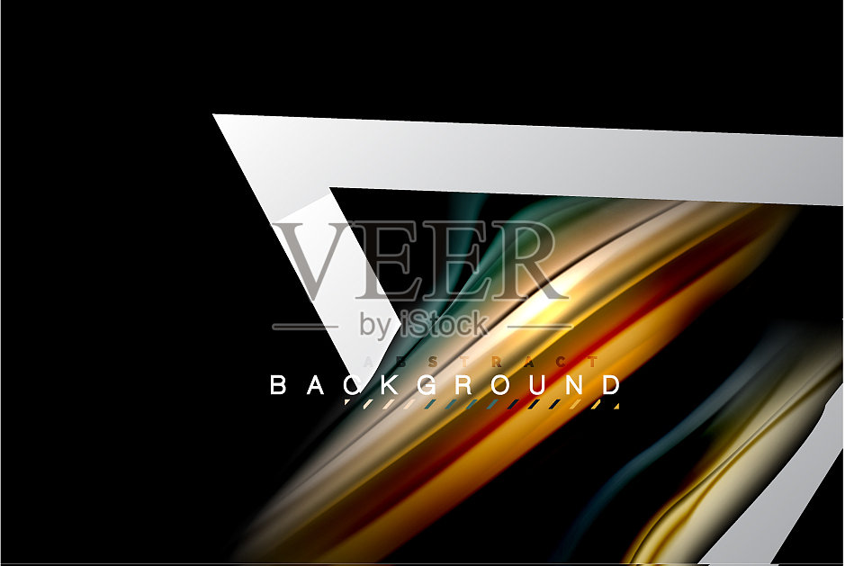 液体彩色全息设计用插画图片素材