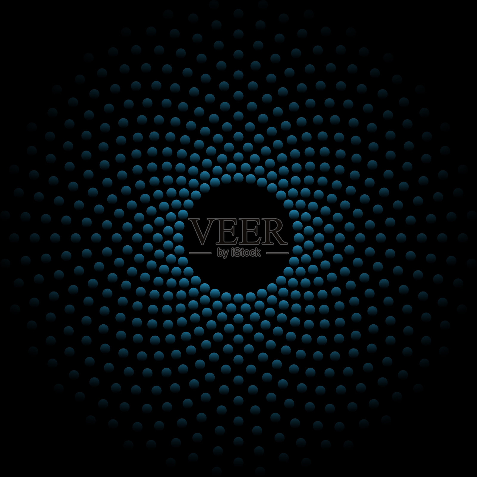 技术曼陀罗-暗点圆背景插画图片素材