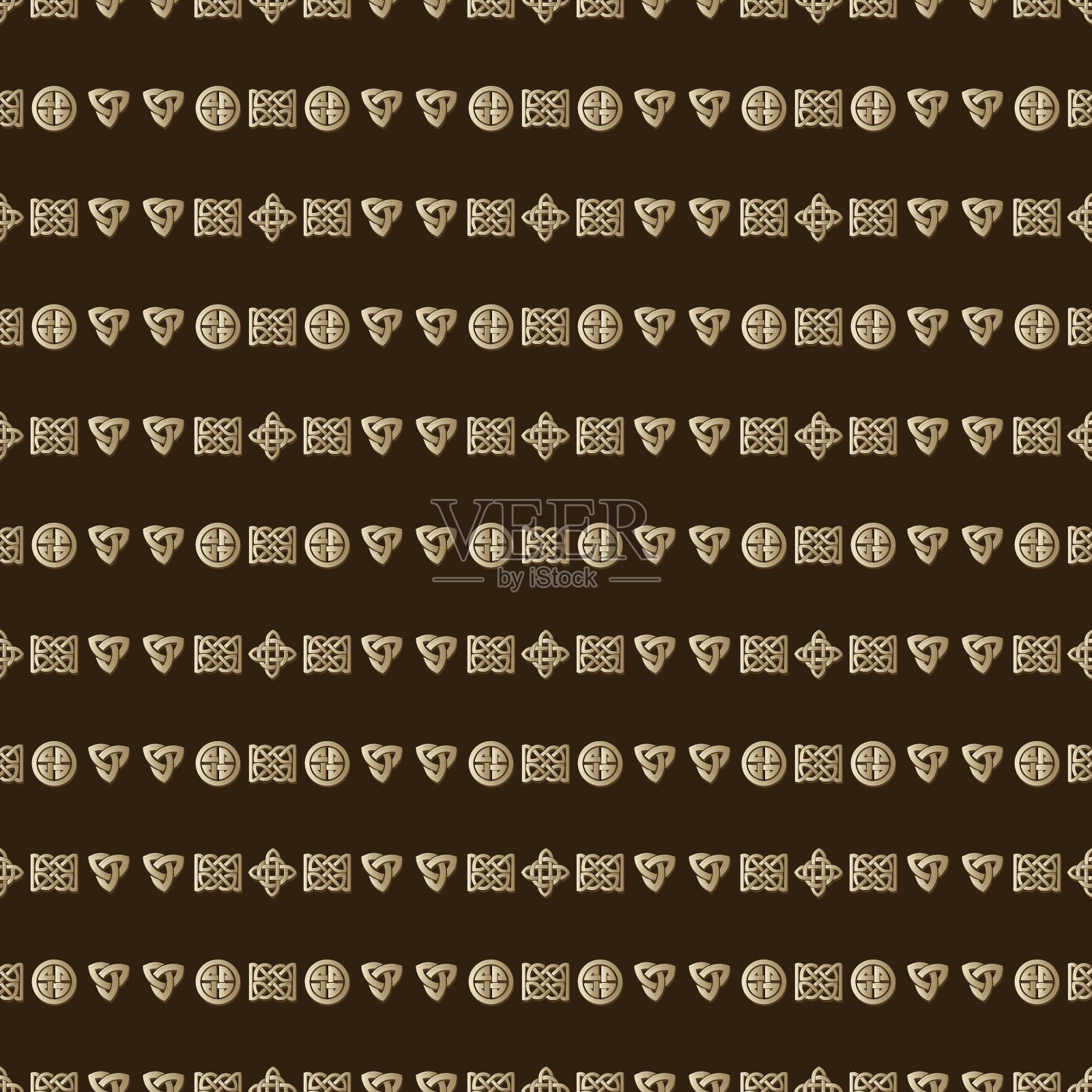 凯尔特结无缝图案插画图片素材