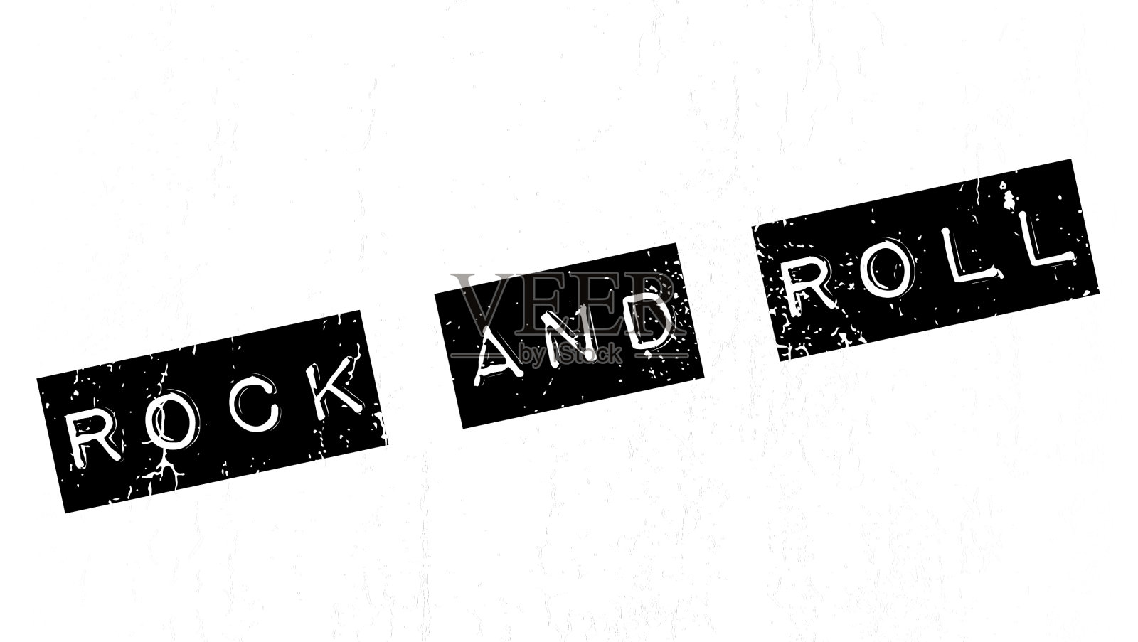 摇滚橡皮图章设计元素图片