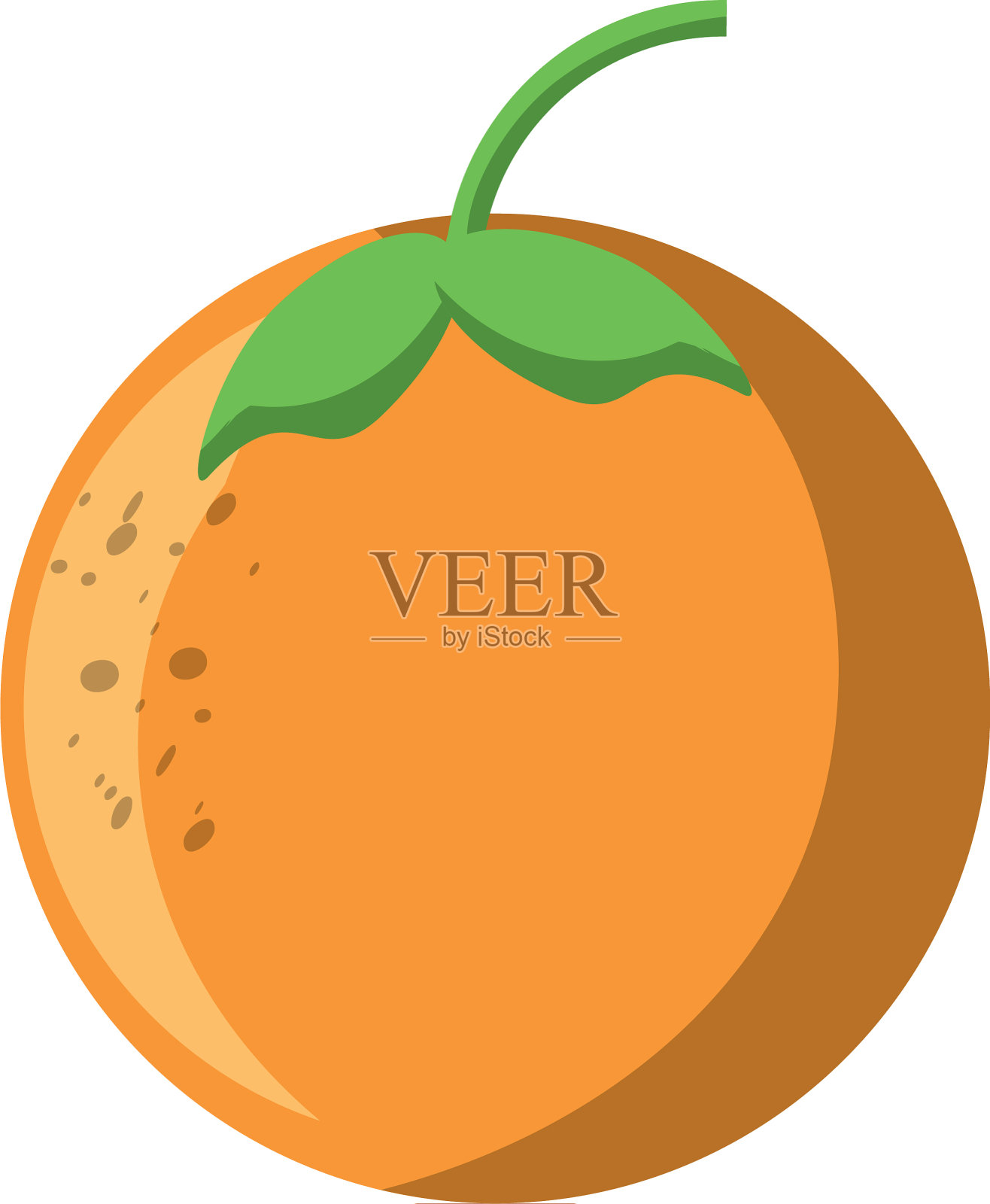 橙色水果图标形象设计元素图片