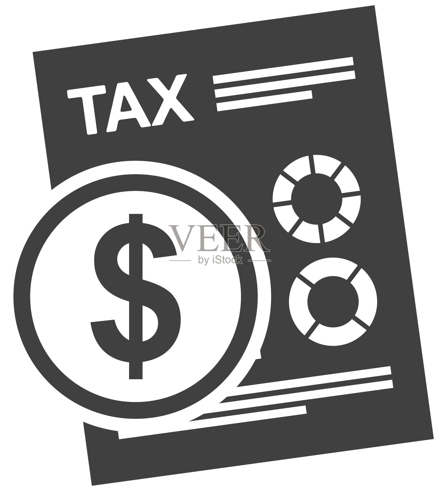 税务收据纸质凭证设计元素图片