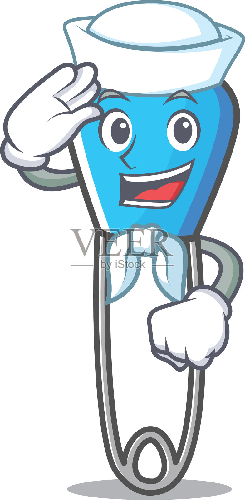 水手安全别针人物卡通设计元素图片