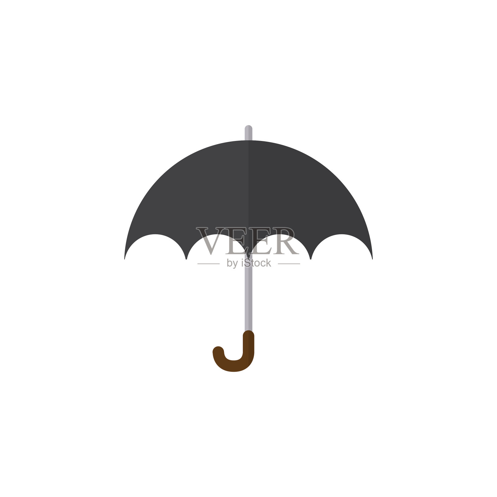 孤立伞平面图标阳伞插画图片素材