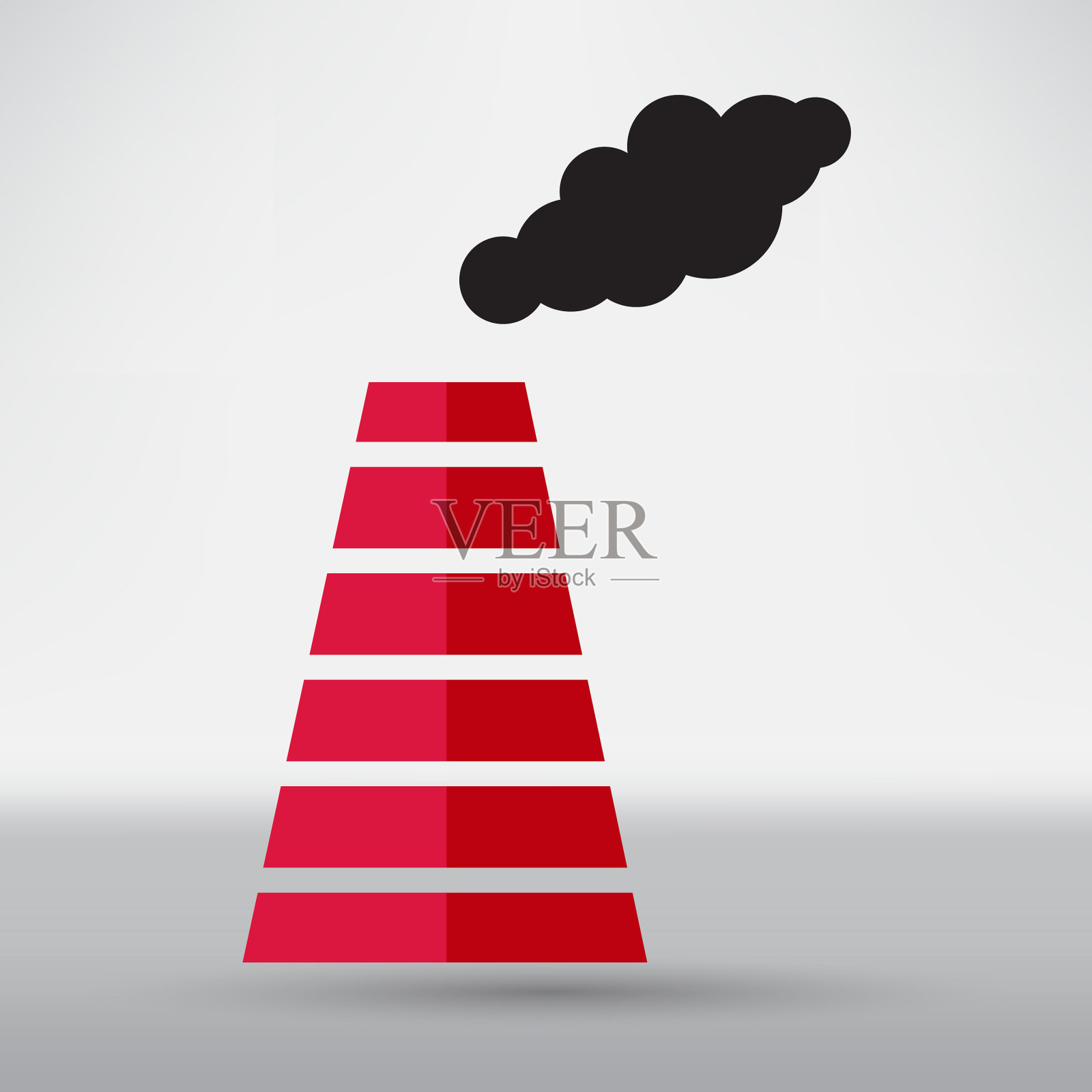 工厂管道排出的烟雾图标插画图片素材