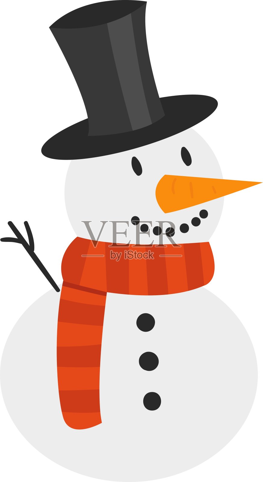 卡通雪人字符设计元素图片