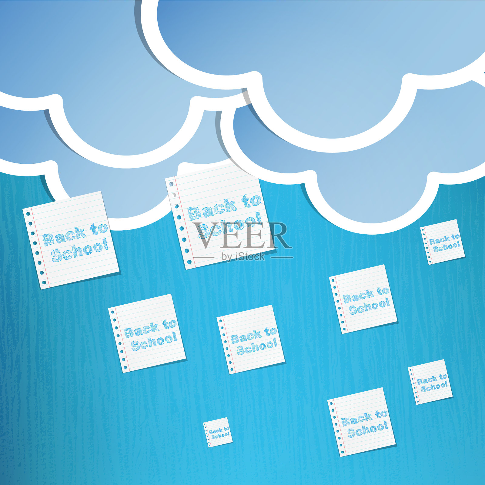 返回学校背景插画图片素材