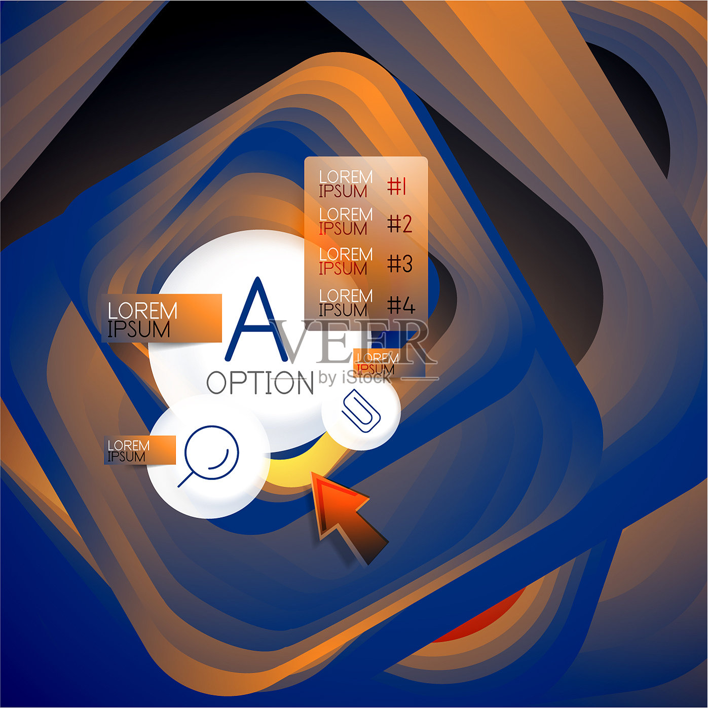 旋转漩涡方形背景色矩形插画图片素材