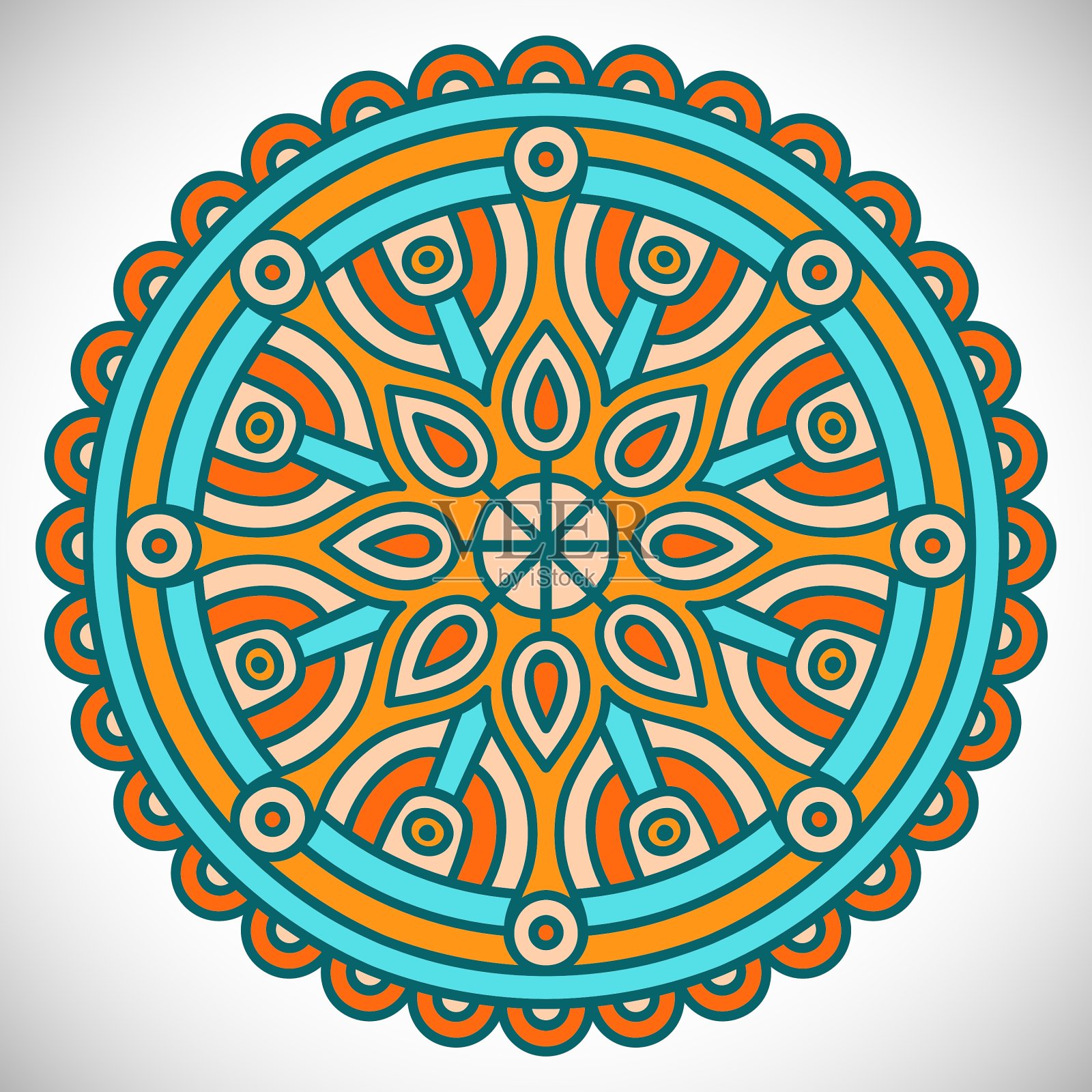 印度曼荼罗插画图片素材