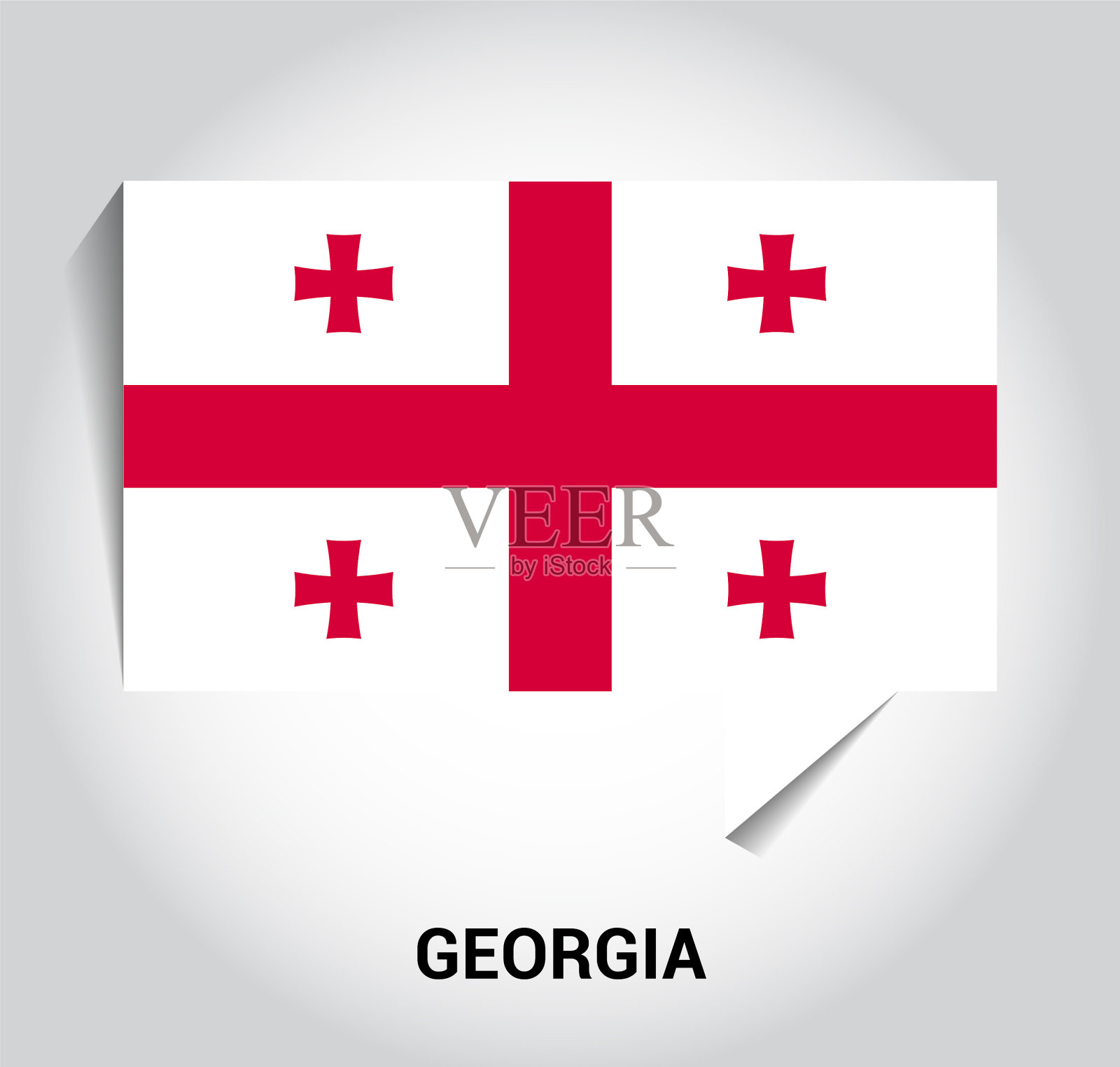 格鲁吉亚国旗设计插画图片素材