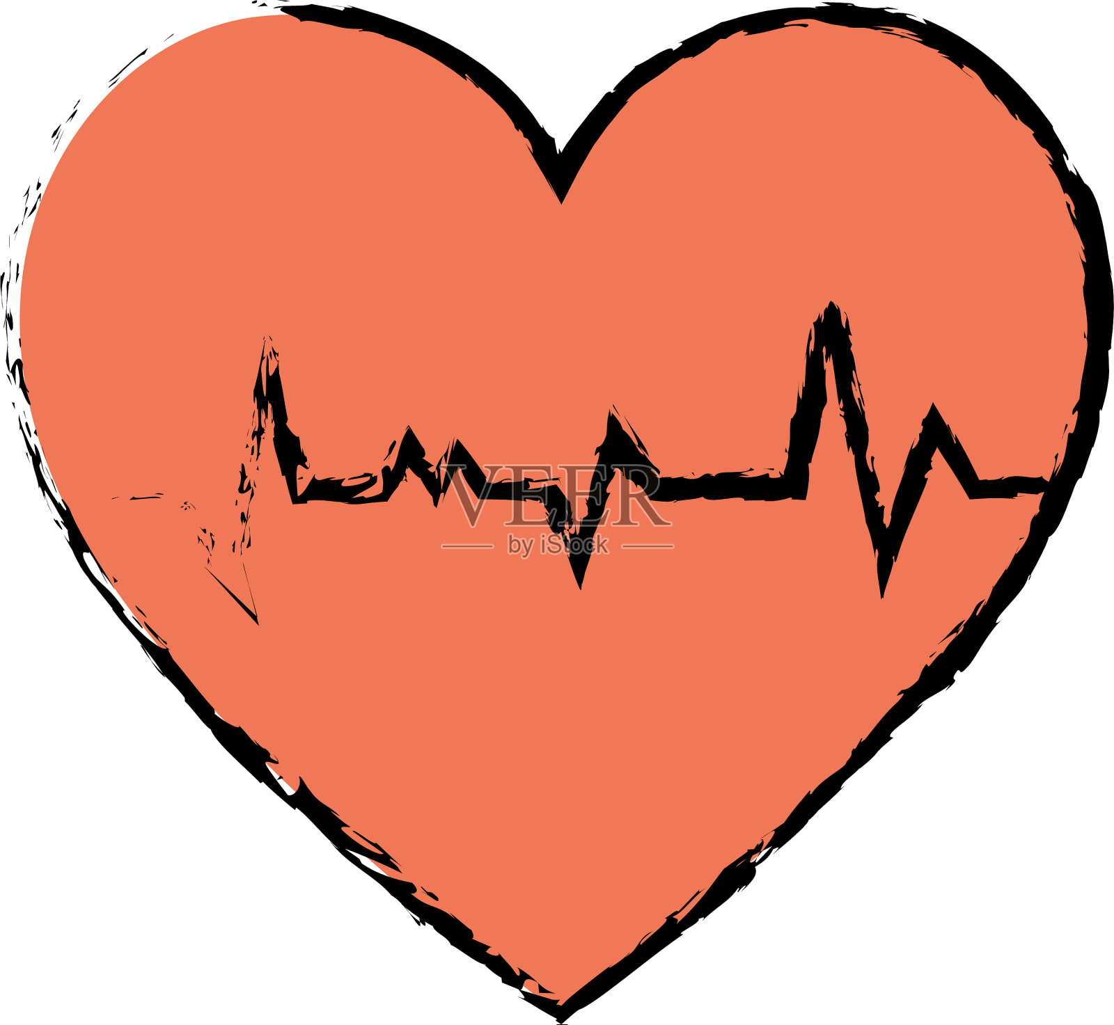 心脏心脏隔离图标插画图片素材