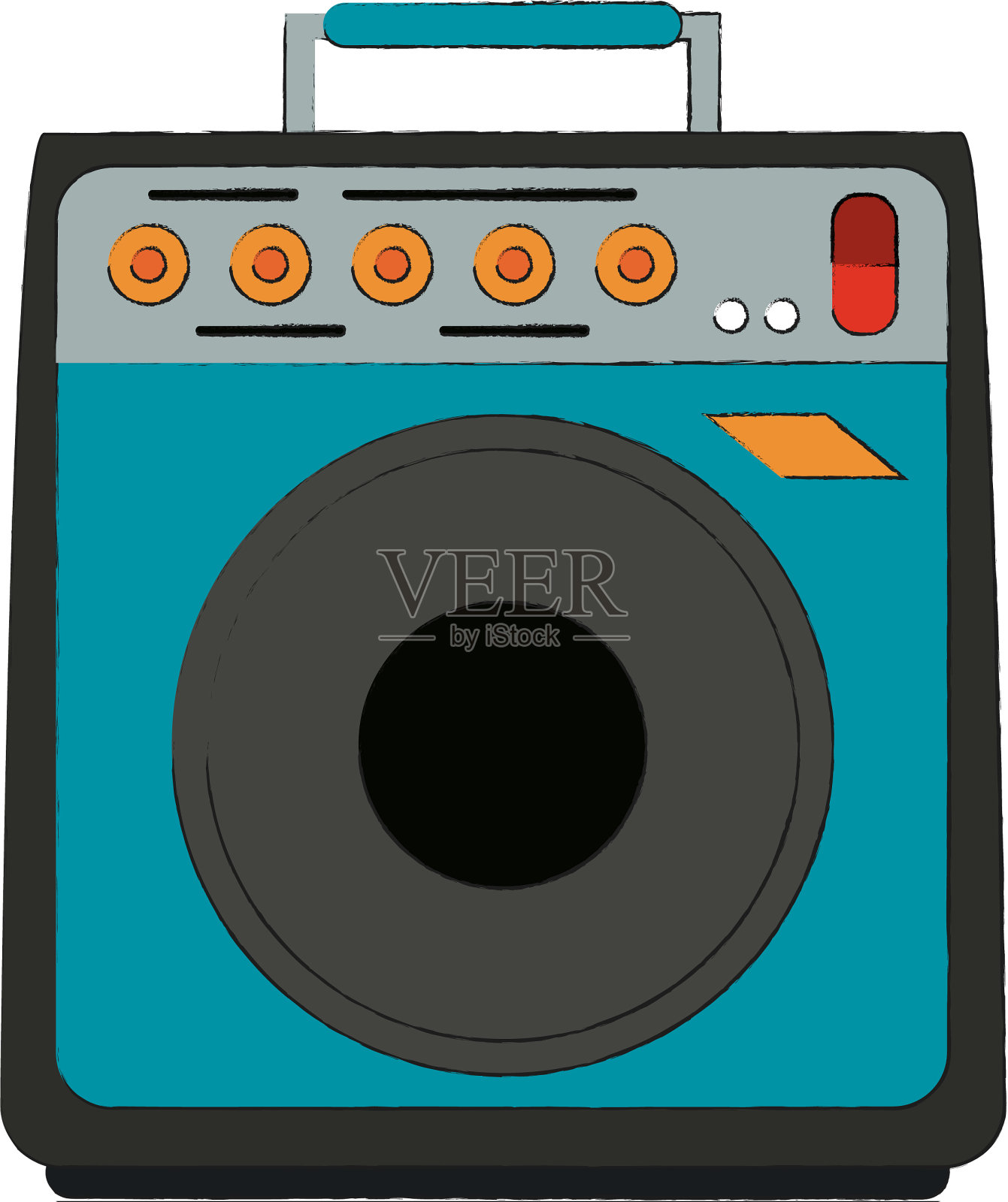 吉他放大器技术插画图片素材