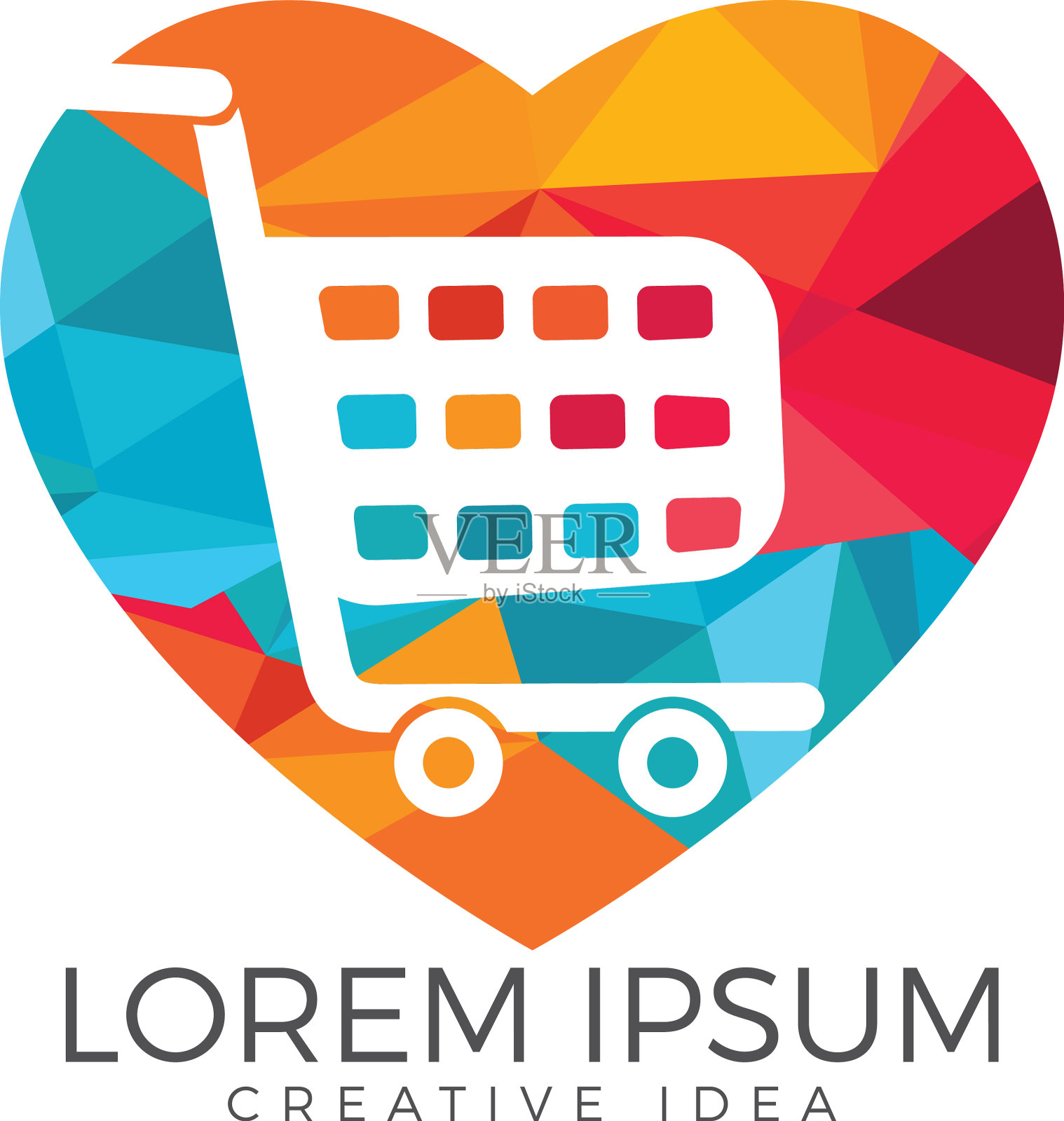 购物标志设计插画图片素材