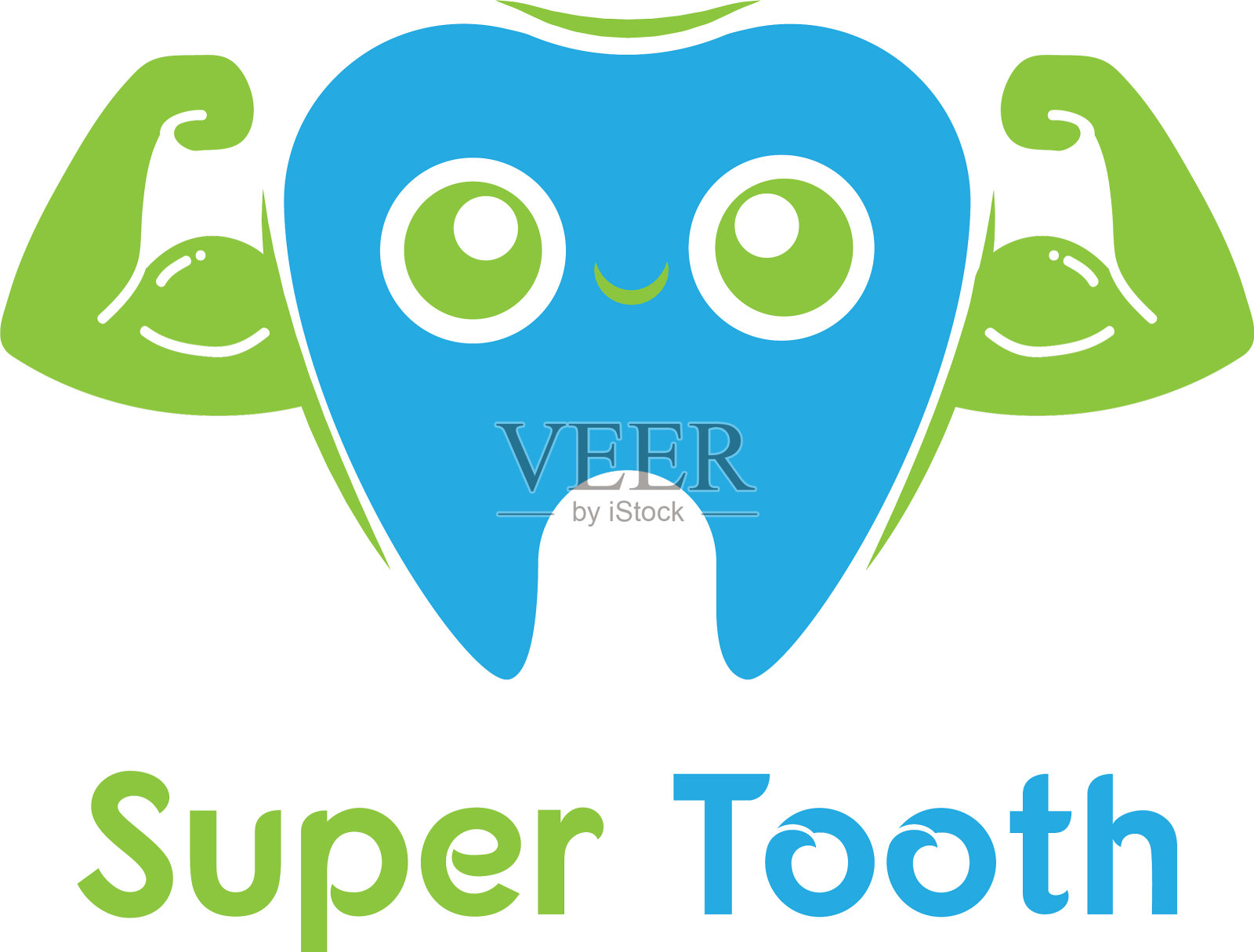 超级牙插画图片素材