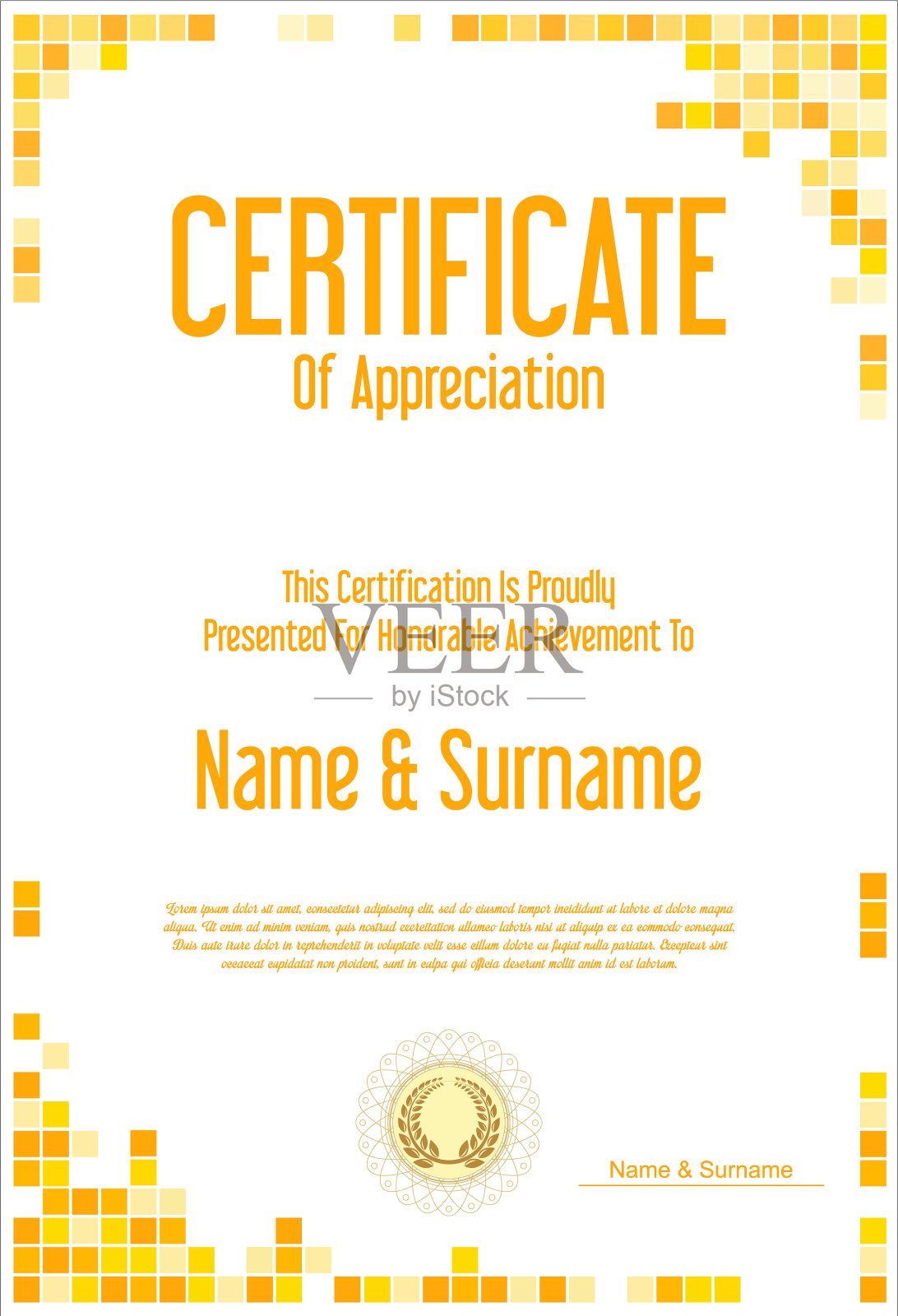 证书或文凭现代设计模板插画图片素材