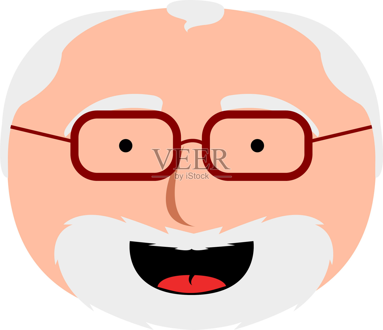 孤立的祖父阿凡达插画图片素材