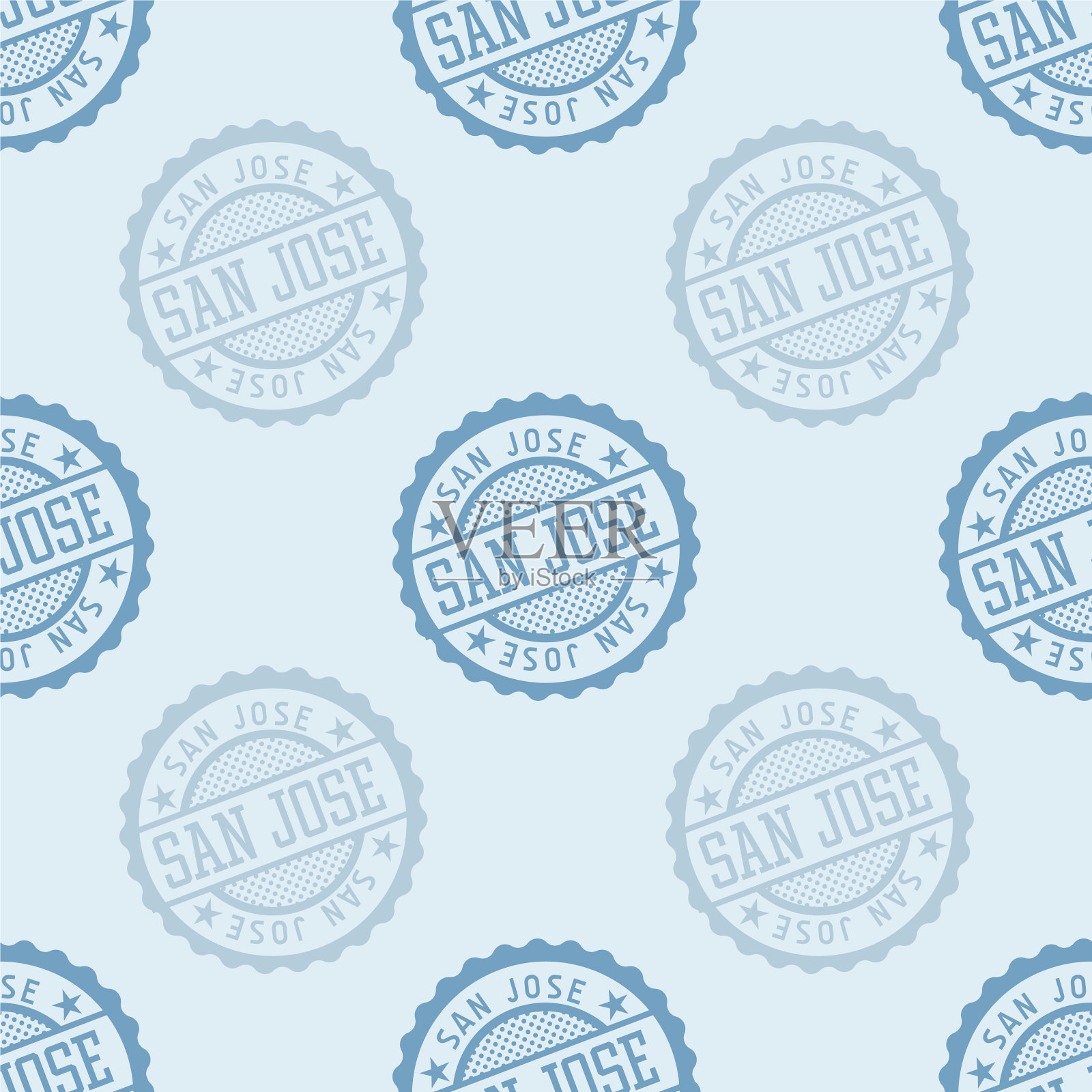 圣何塞无缝模式插画图片素材